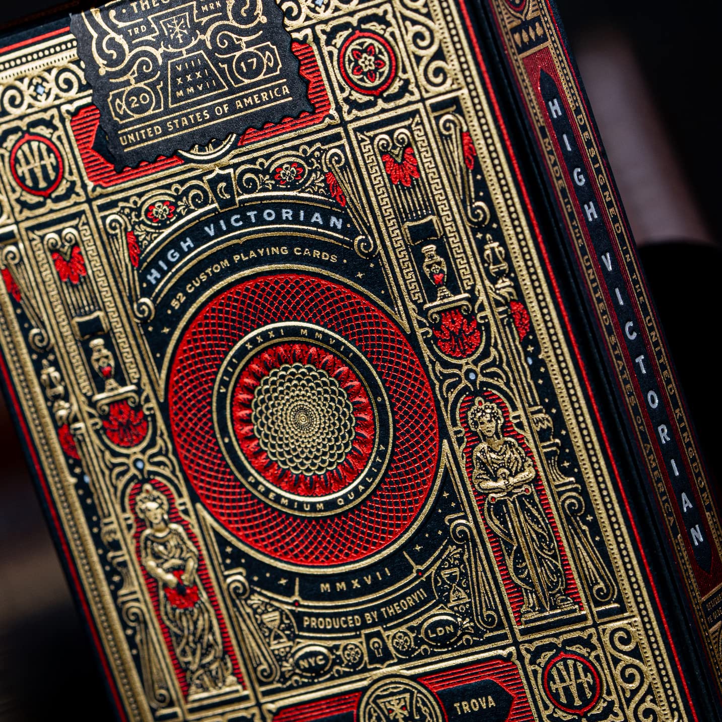 Victorian Style High-Quality Red Playing Cards - Elegant Classic Design for Poker, Bridge, and Magic Tricks - Perfect for Game Nights, Gifts, and Collectors