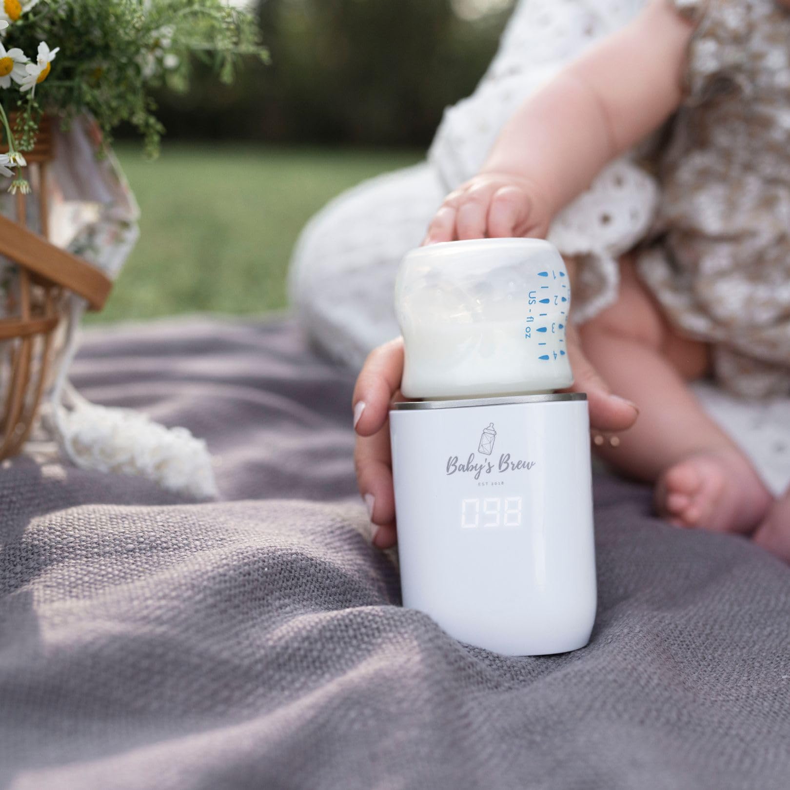 Baby's Brew Portable Bottle Warmer Pro - Leak-Proof Cordless Breastmilk & Formula Warmer with 8-12 Hour Battery Life - Perfect for Travel, On-the-Go Parents, Baby Showers & Everyday Use (Warmer Only)