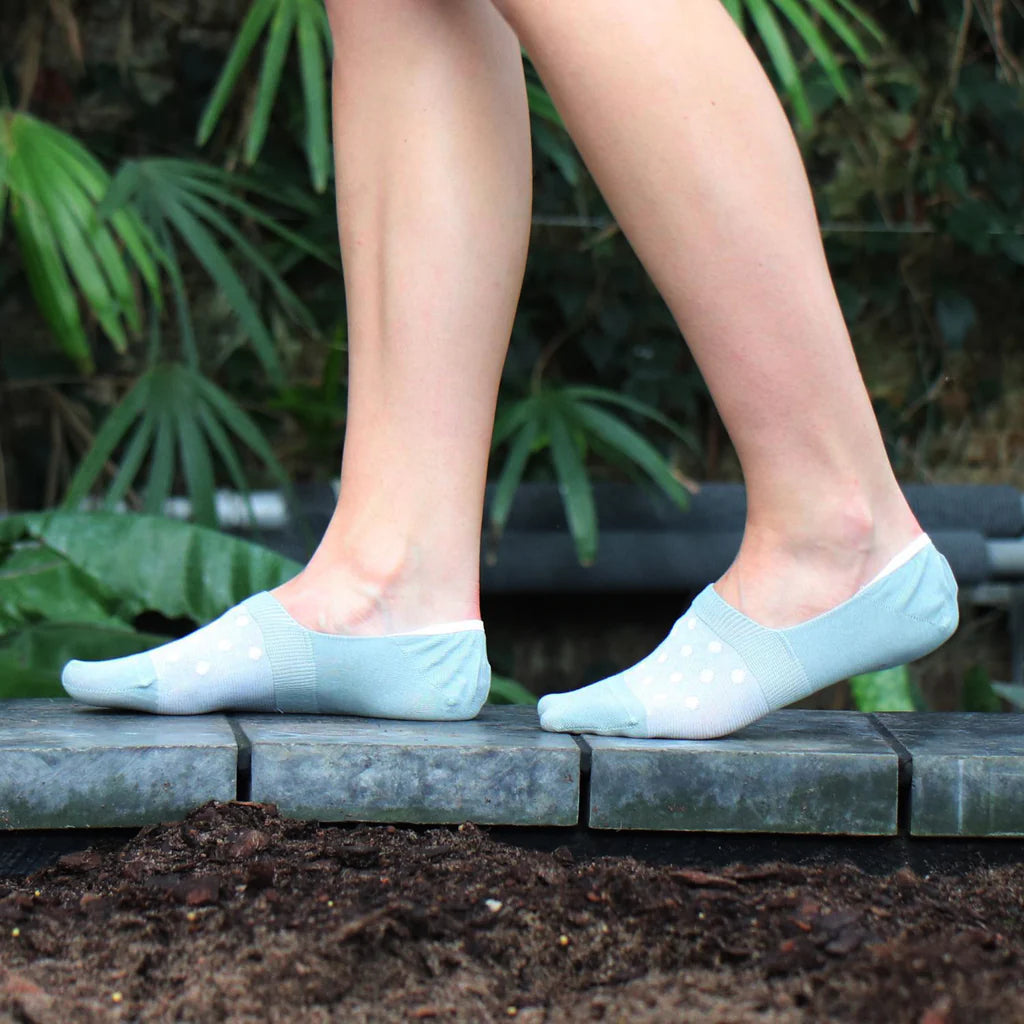 Women's Invisible Cotton Socks with Spotty Design - Breathable & Comfortable No-Show Socks for Casual Wear, Sneakers & Loafers