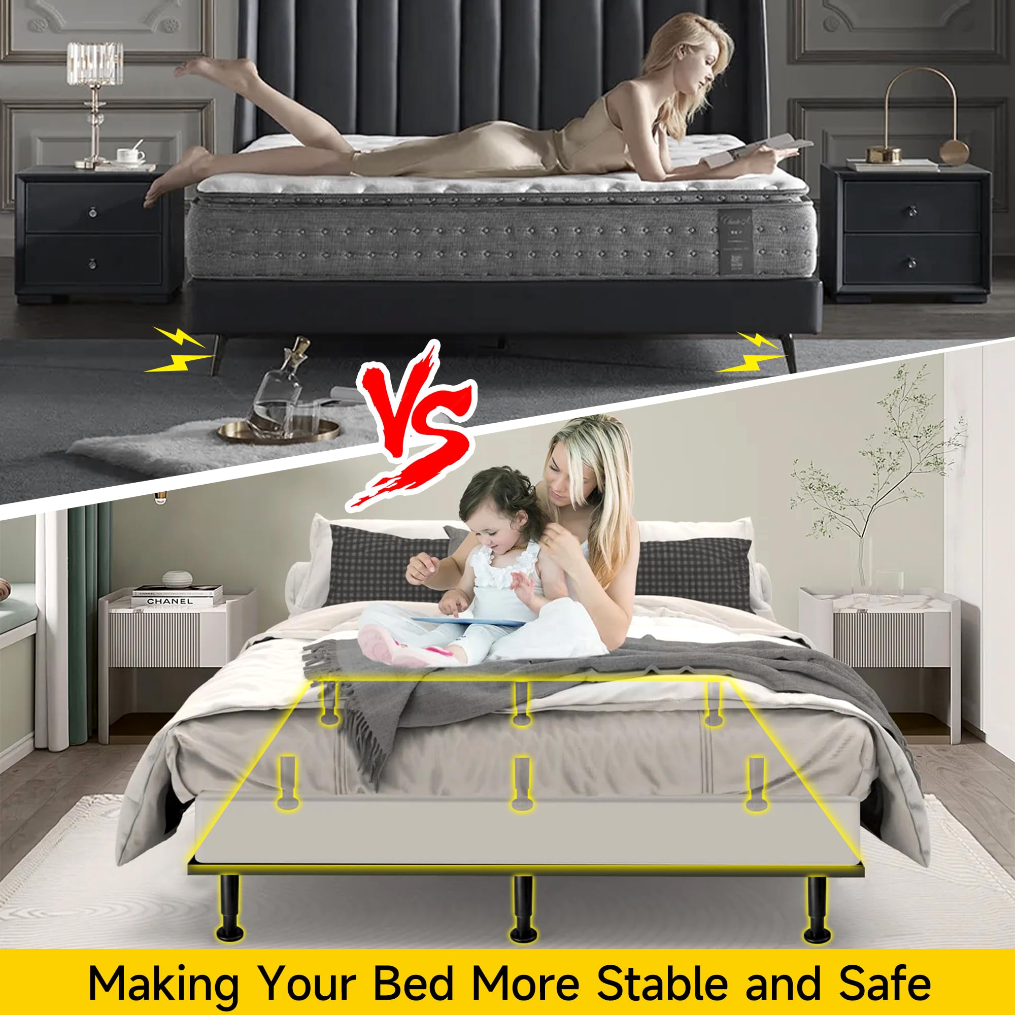 Heavy Duty Adjustable Bed Frame Legs 10