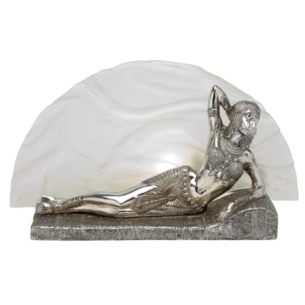 Vintage Art Deco Kansa Cleo Chrome Figurine - Large Size (CLEO93) - Perfect for Home Decor, Collectibles & Gift Giving