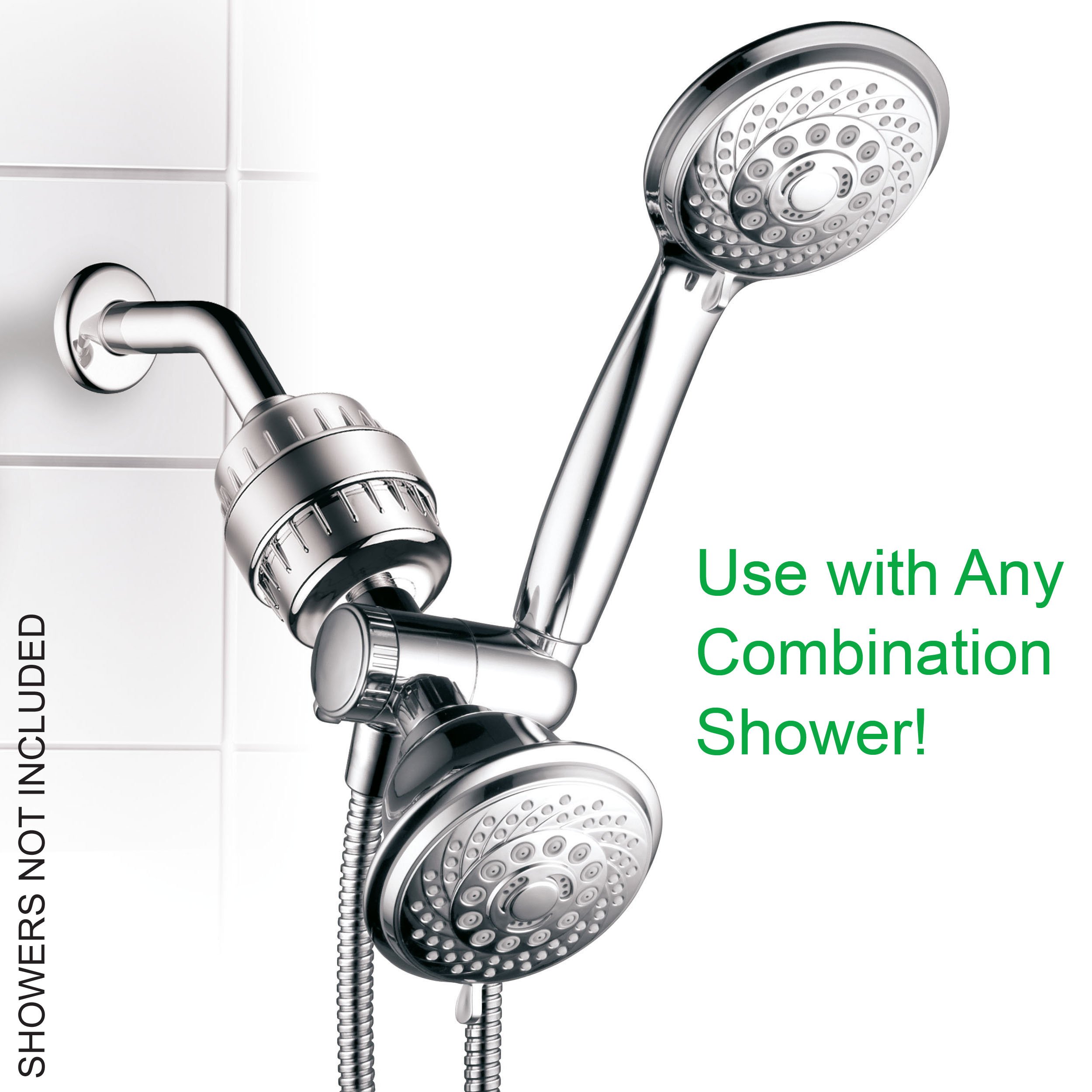 Premium High Pressure Shower Filter for Hard Water - 6-Setting Handheld Showerhead with Multi-Blend Filtration - Compatible with Hotel Spa Models 1126 & 1130 - Perfect for Home Spa, Hotel Bathroom & Water-Sensitive Skin Care