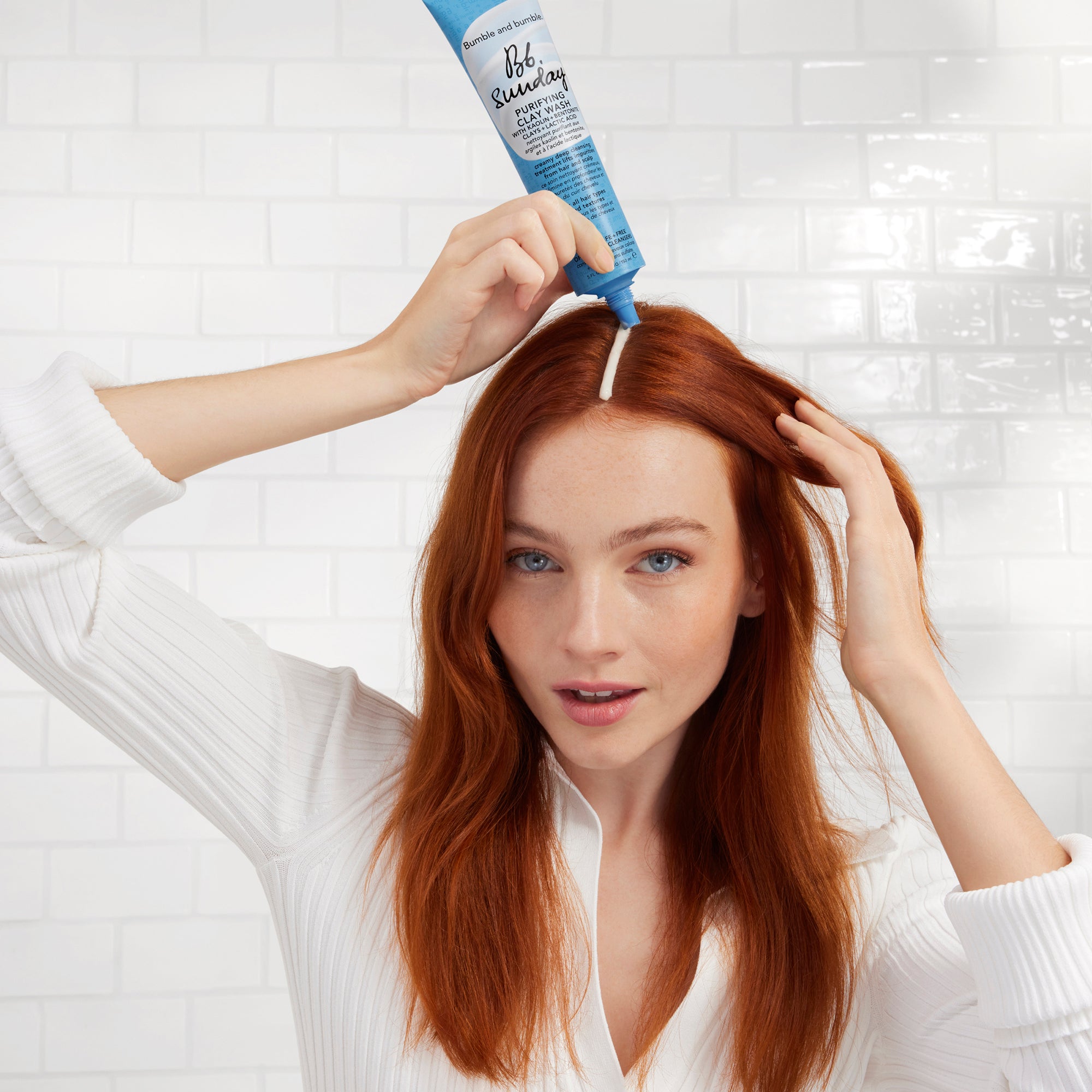 Bumble and Bumble Sunday Purifying Clay Wash - Detoxifying Shampoo for Oily Hair & Scalp | Deep Cleansing & Clarifying Treatment for Greasy Hair | Perfect for Weekly Scalp Detox & Post-Workout Hair Care