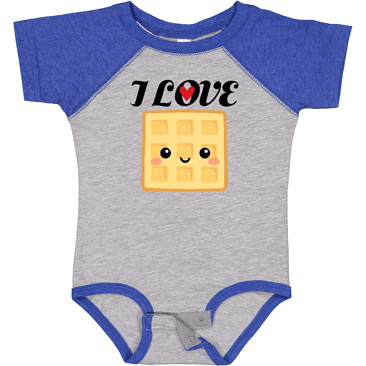 Inktastic Waffle Lover I Love Waffles Baby Bodysuit - Cute & Comfortable Infant Onesie for Breakfast Lovers, Family Outings & Photo Shoots