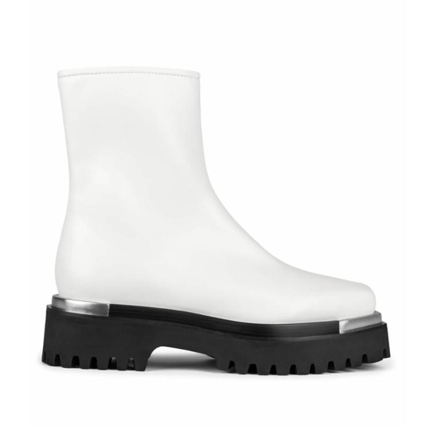 Jeffrey Campbell Women's Devout White M Leather Boots - Stylish & Comfortable Ankle Booties for Casual Outfits & Night Out