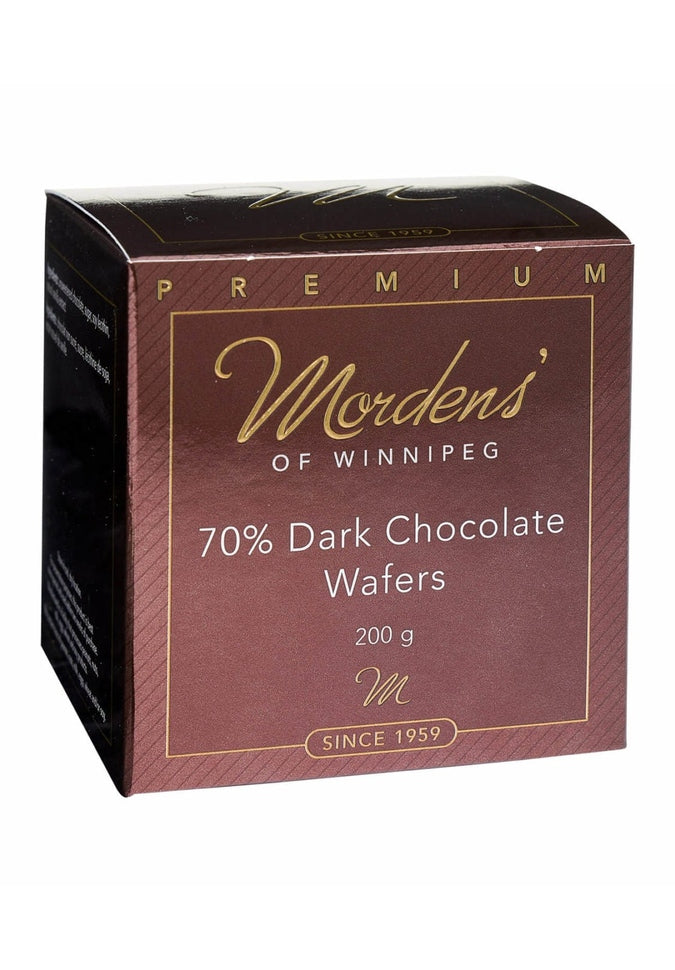 Premium 70% Dark Chocolate Wafers by Mordens' of Winnipeg - Rich Cocoa Baking & Dessert Making for Cookies, Cakes & Hot Chocolate