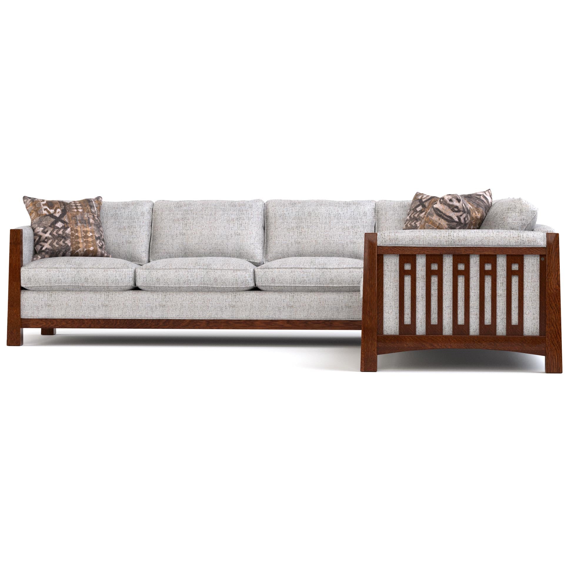 Highlands Sectional Sofa - Modern L-Shaped Couch with Reversible Chaise for Living Room, Family Room & Home Theater - Soft Fabric Upholstery & Sturdy Wood Frame