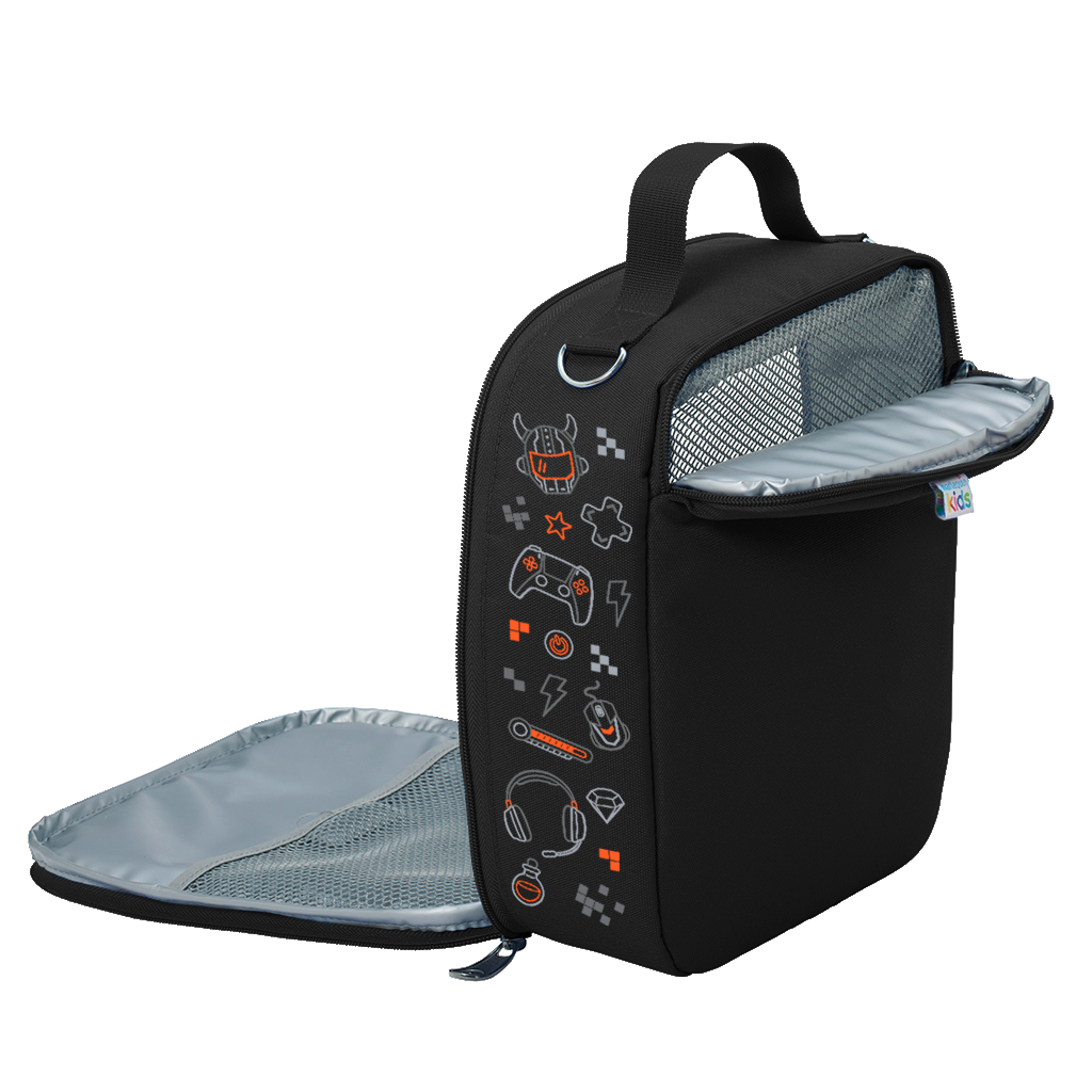 Large Insulated Gamer Lunch Bag for Boys - Perfect for School, Work & Gaming Events