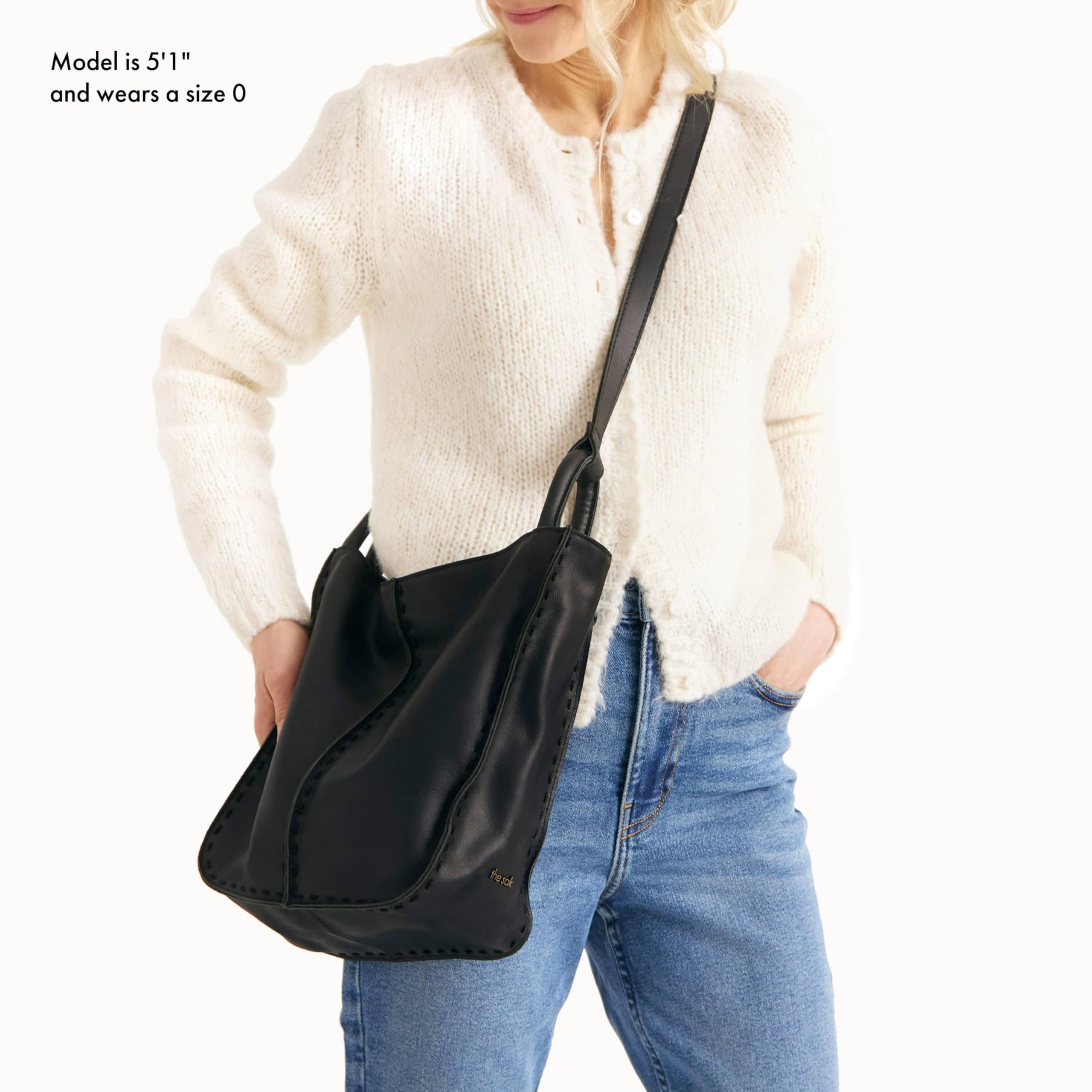 The Sak Los Feliz Crossbody Purse - Genuine Leather Handbag for Women with Adjustable Shoulder Strap - Perfect for Everyday Use, Travel & Shopping