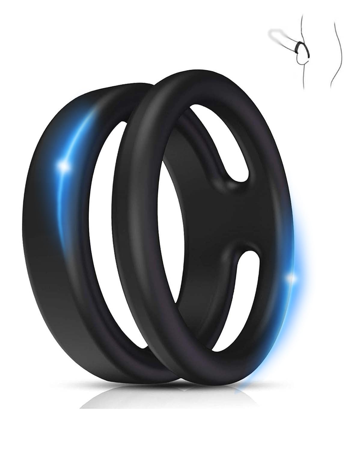 Men's Silicone Cock Ring for Stronger Erections - Couples Sex Toy for Enhanced Pleasure