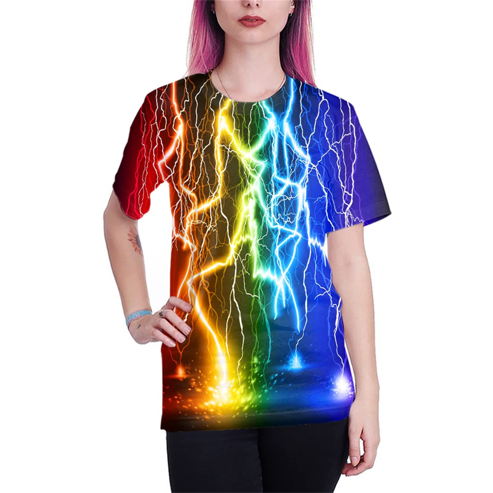 Yasswete Unisex 3D Printed Graphic T-Shirts for Men & Women - Comfortable Short Sleeve Casual Tees for Streetwear, Parties & Everyday Outfits