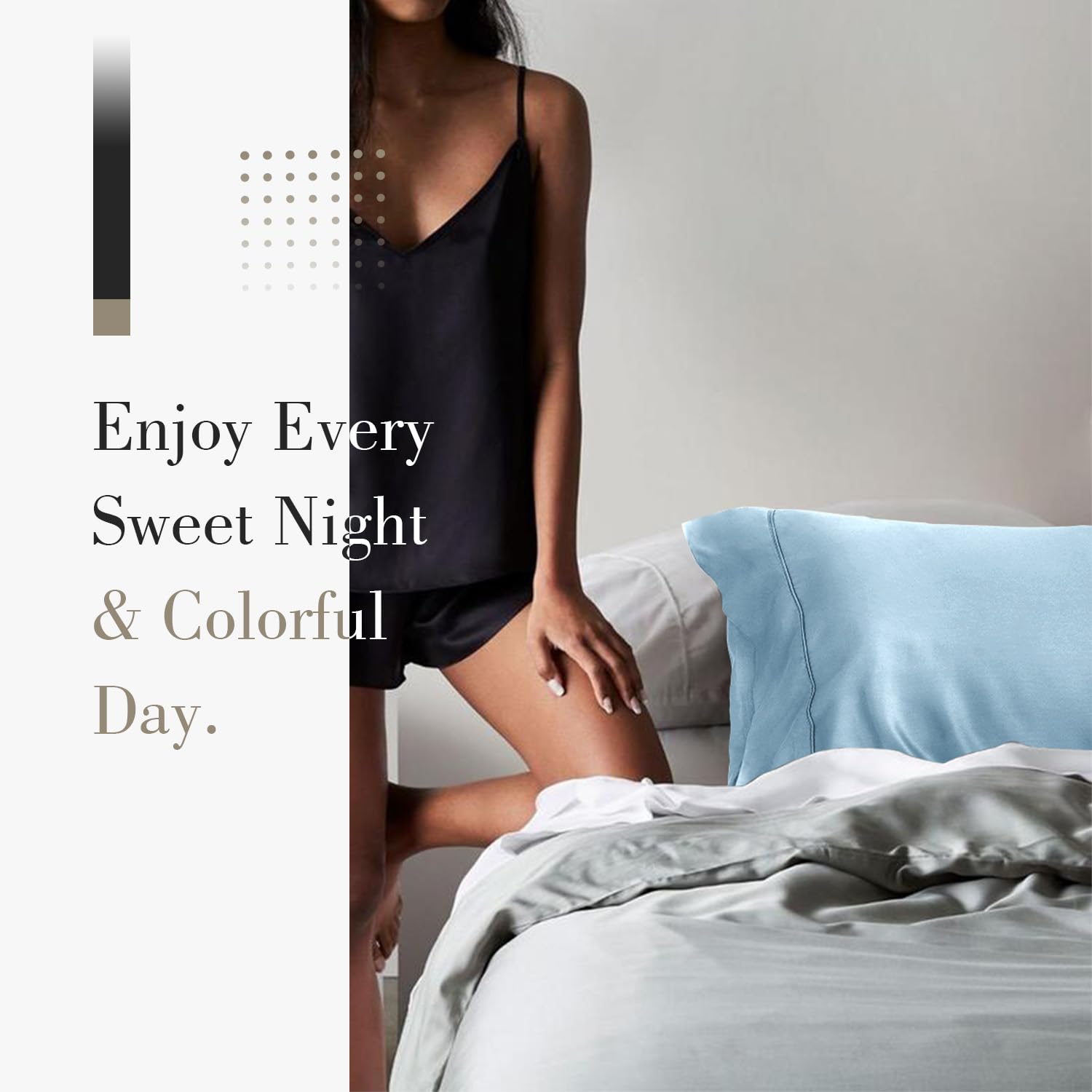 Cooling Queen Pillowcases Set of 2 - Skin Friendly for Better Sleep