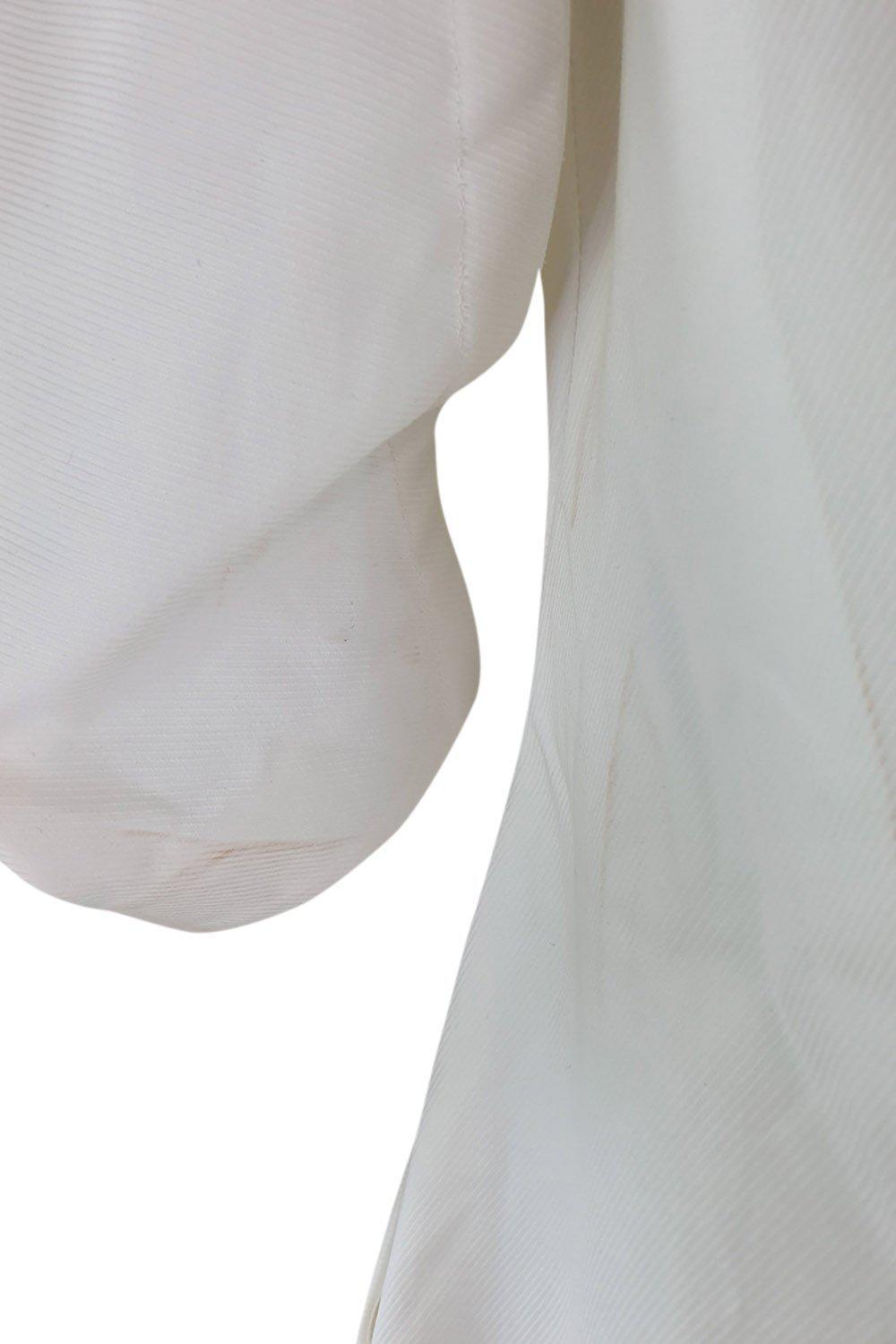 JIL SANDER Spring Summer 2013 White Cotton Blend Sculptured Kimono Dress Size DE 38 | Boho Chic Fashion, Beach Cover Up, Summer Wedding Guest Outfit
