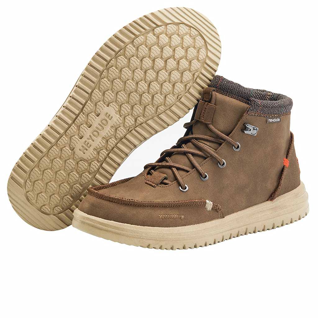 Hey Dude Men's Bradley Lace Up Boots - Comfortable Lightweight Casual Shoes for Men | Waterproof Hiking & Outdoor Walking Boots in Multiple Colors
