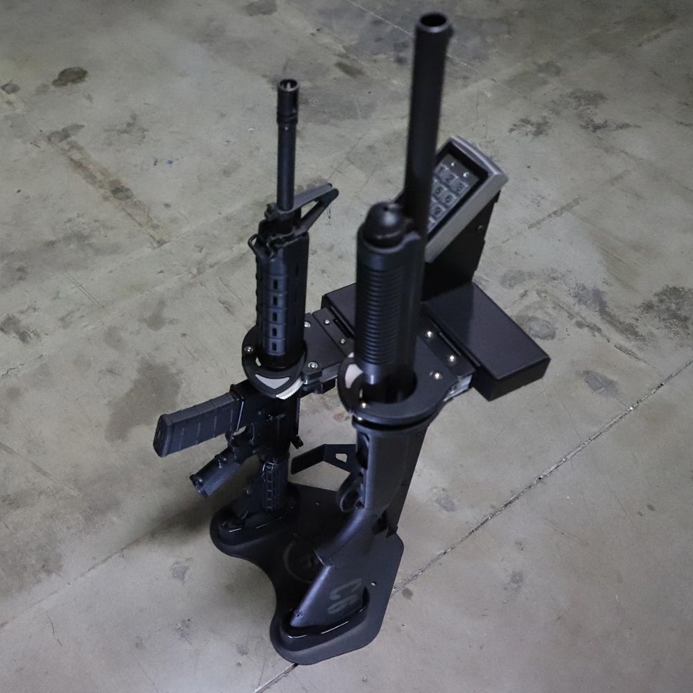 Military & Police Approved 6 Two Gun RTD Weapons Rack - Secure Firearm Storage for Tactical Use, Training, and Armory Organization