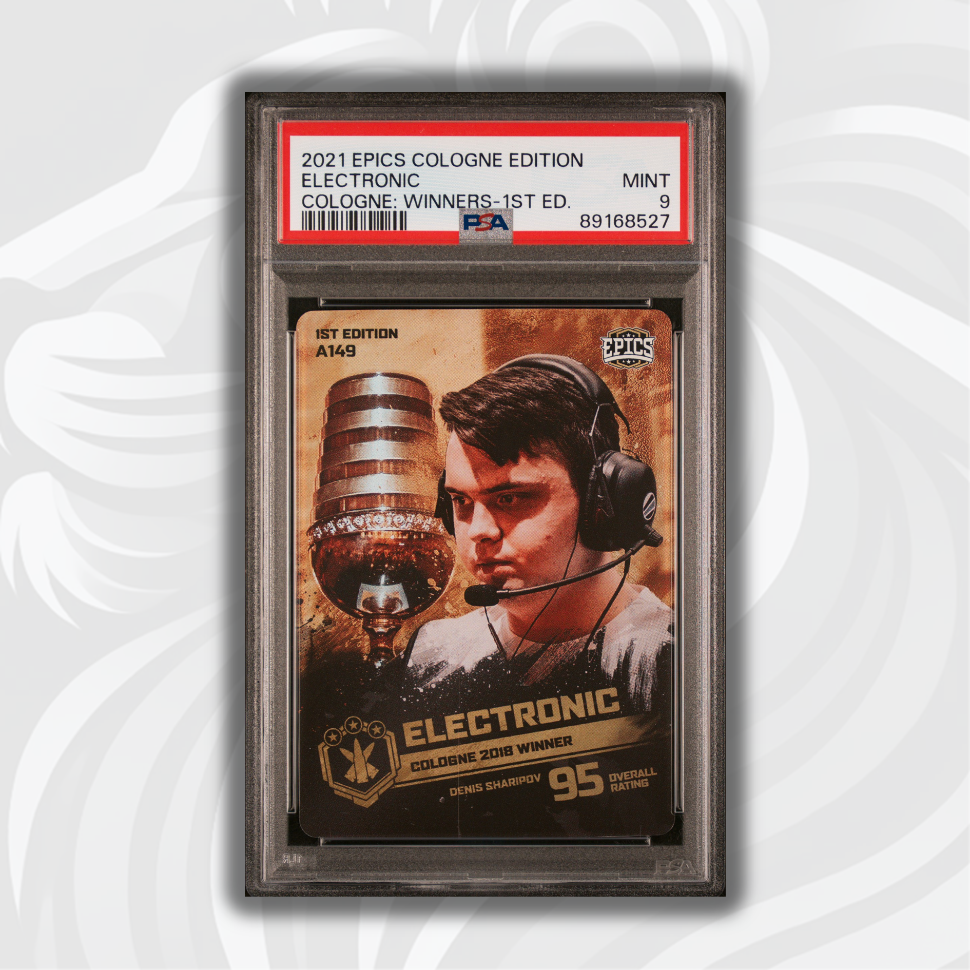 PSA 9 Graded Electronic #A149 Winners 1st Edition 2021 Epics Cologne Trading Card - Perfect for Collectors, Gaming Tournaments & Investment