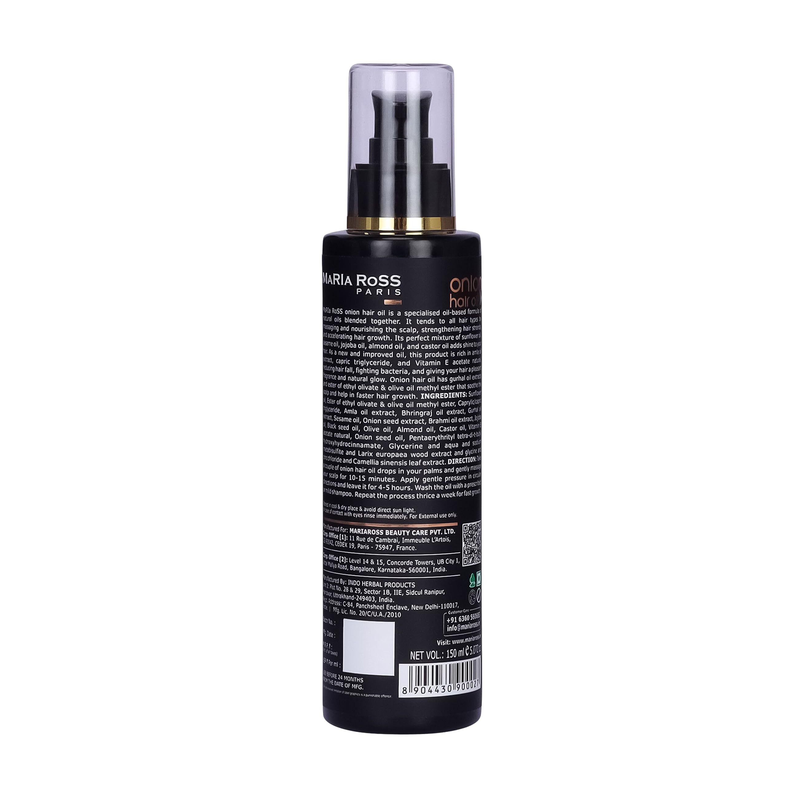 Maria Ross Onion Oil Combo for Hair Growth & Hair Fall Control - Infused with Almond & Coconut Oil - Promotes Thicker, Stronger Hair for Men & Women - Perfect for Daily Hair Care & Scalp Treatment