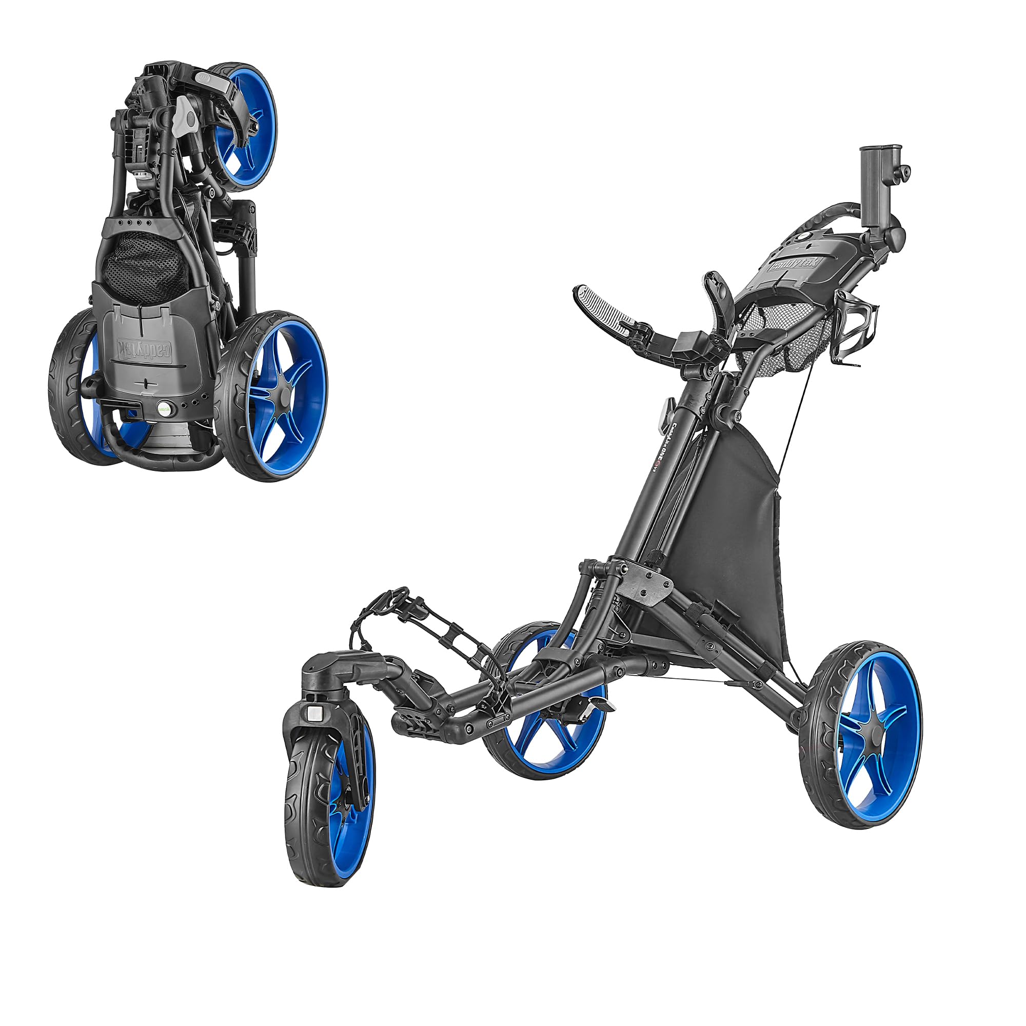 Caddytek CaddyLite One Swivel Version 8 Golf Push Cart - 3-Wheel Lightweight Folding Golf Cart with 360° Swivel Front Wheel & Adjustable Handle | Perfect for Golfers, Walking Courses, and Easy Storage