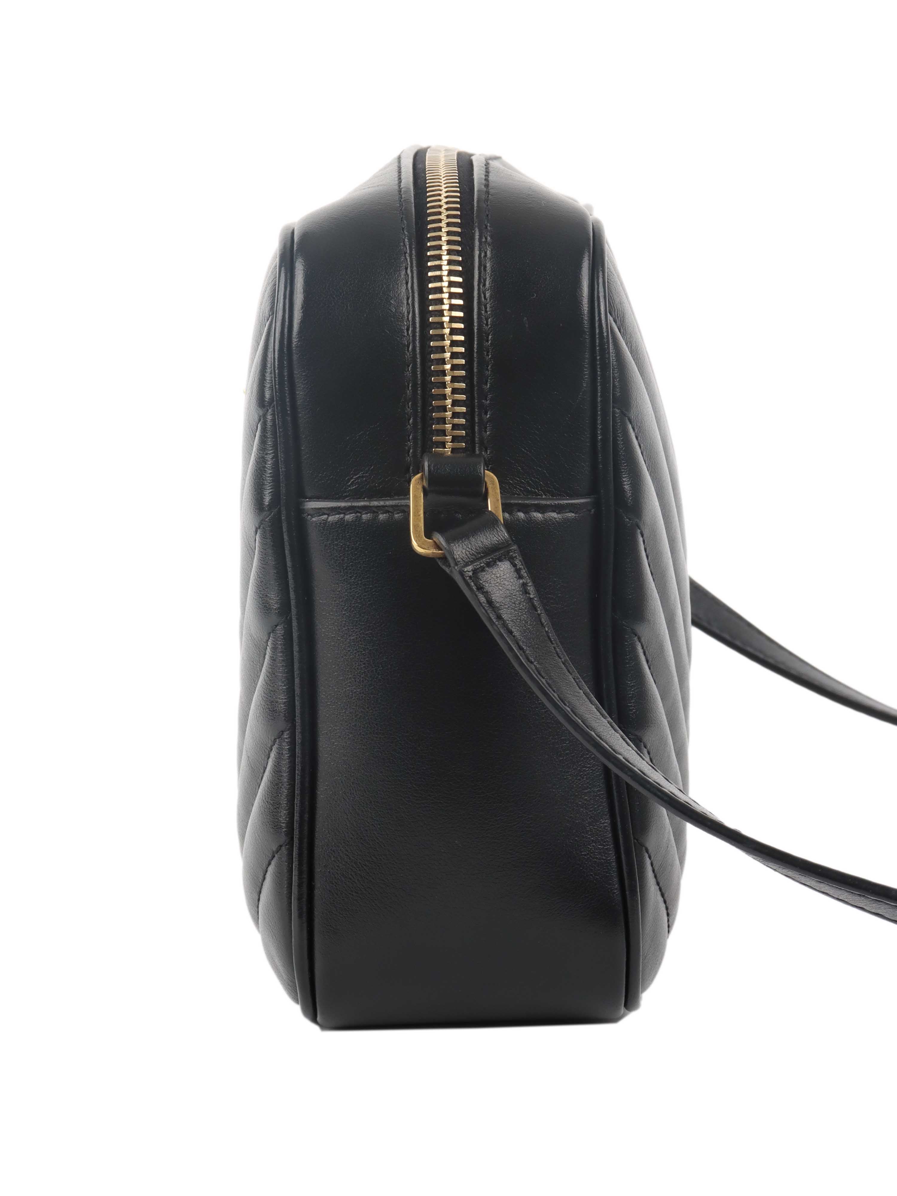 Saint Laurent Black Lou Camera Bag - Stylish Crossbody Bag for Women | Perfect for Travel, Parties & Everyday Use
