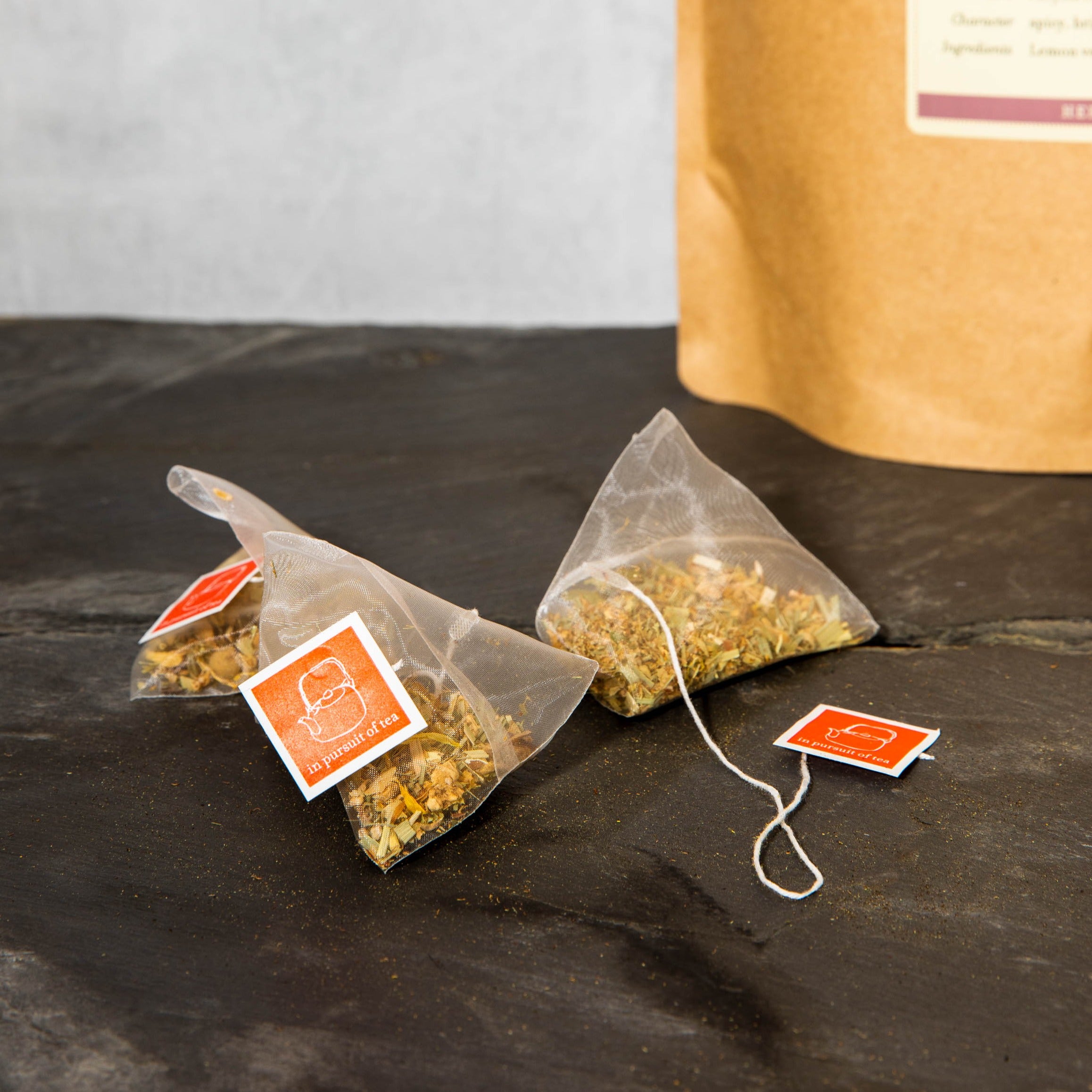 Organic Lemon Ginger Tea Bags - 100% Natural Herbal Tea for Digestion & Immunity - Perfect for Relaxation, Cold Relief & Morning Boost