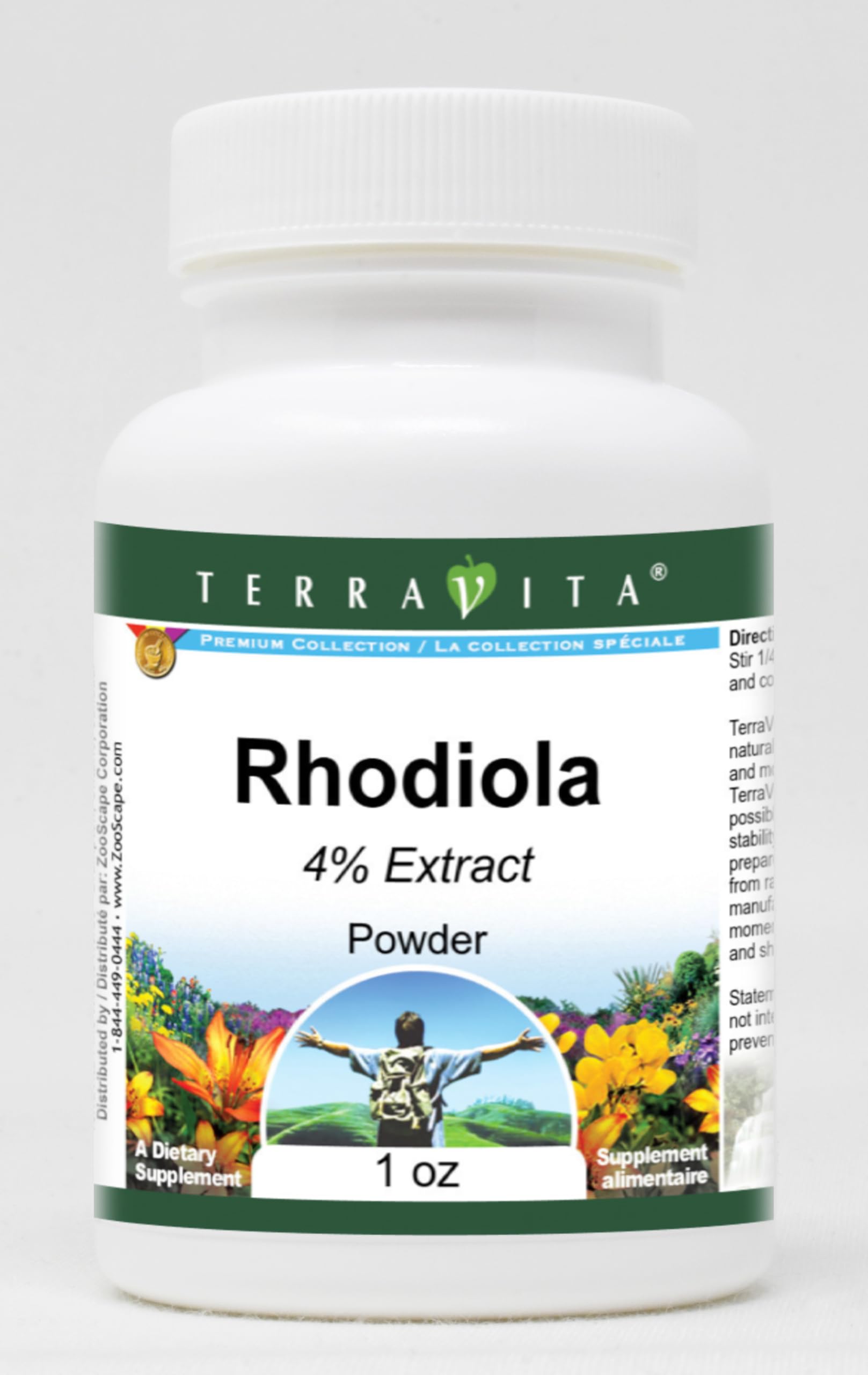 Rhodiola Rosea 4% Powder - 1 oz (ZIN: 521291) | Natural Stress Relief & Energy Booster Supplement for Workout, Study & Daily Wellness