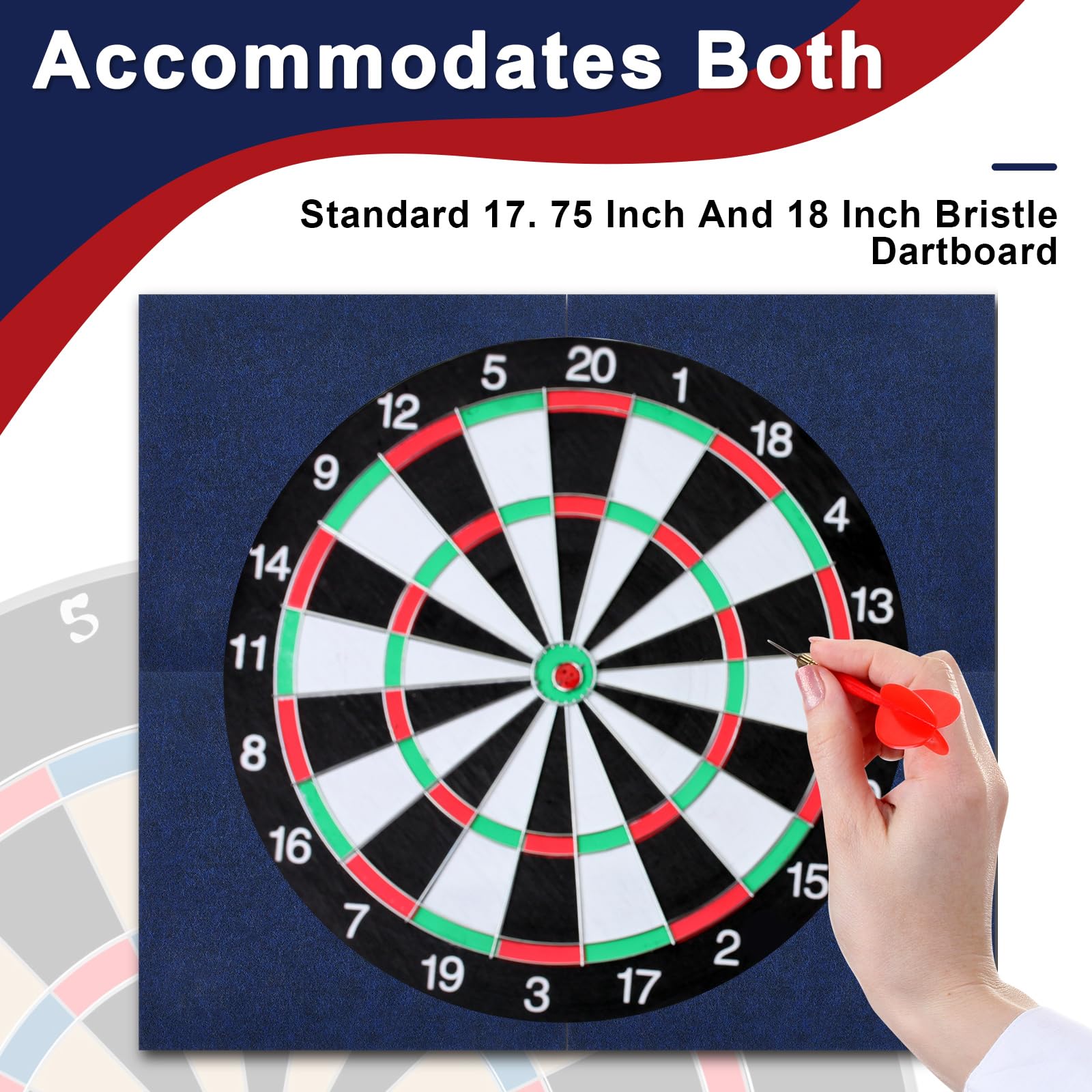 Professional Dartboard Wall Protectors - Extended Length for 17.75