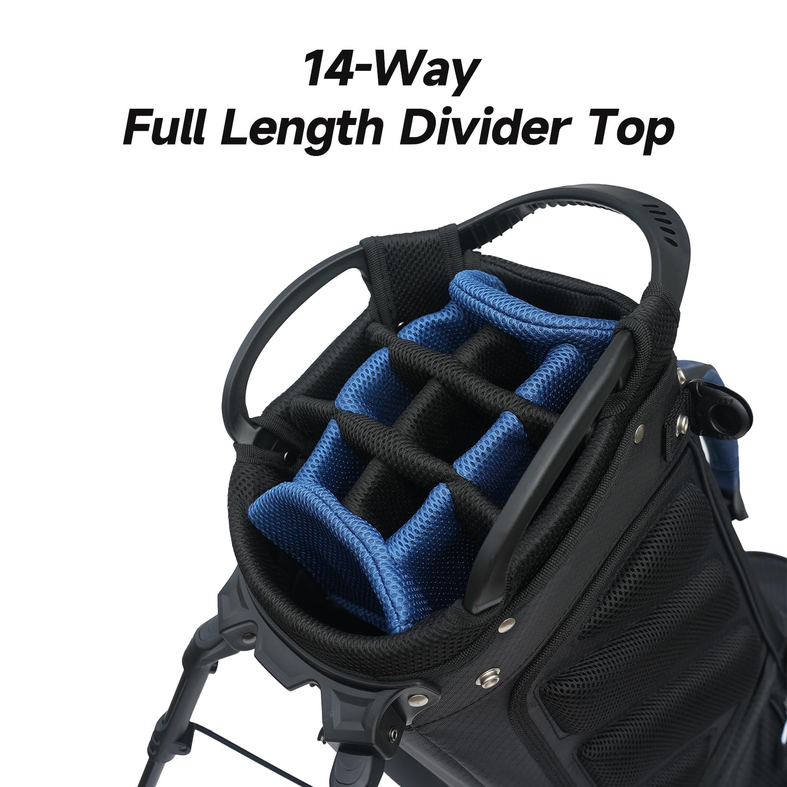 **Lightweight Camo Golf Stand Bag with 14-Way Full Length Dividers - Travel Club Storage for Men & Women - Perfect for Airlines, Cart & Course Use**