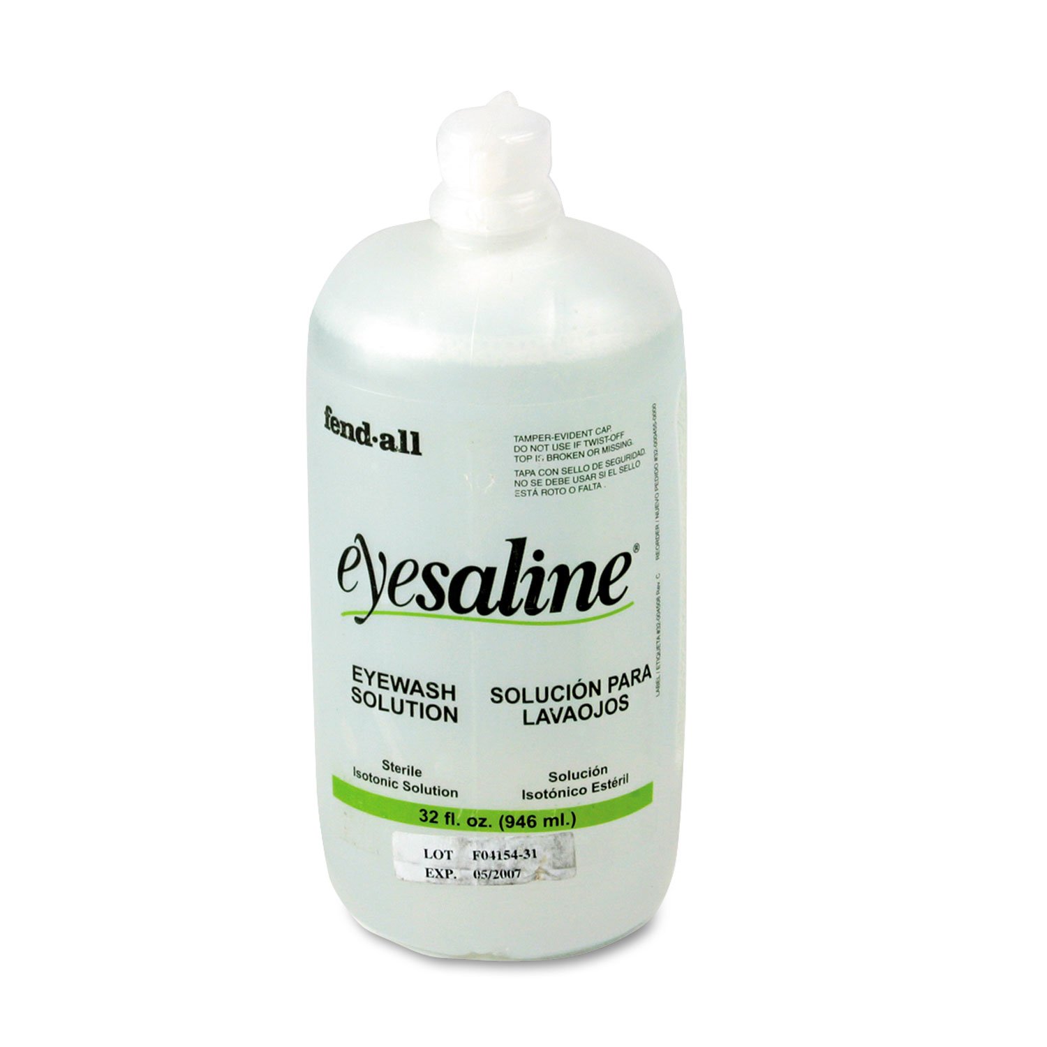 Fendall Eyesaline Eyewash Bottle Refill - 32Oz Sterile Saline Solution (12 Pack) - First Aid for Eye Irritation, Contact Lens Rinse & Emergency Eye Wash