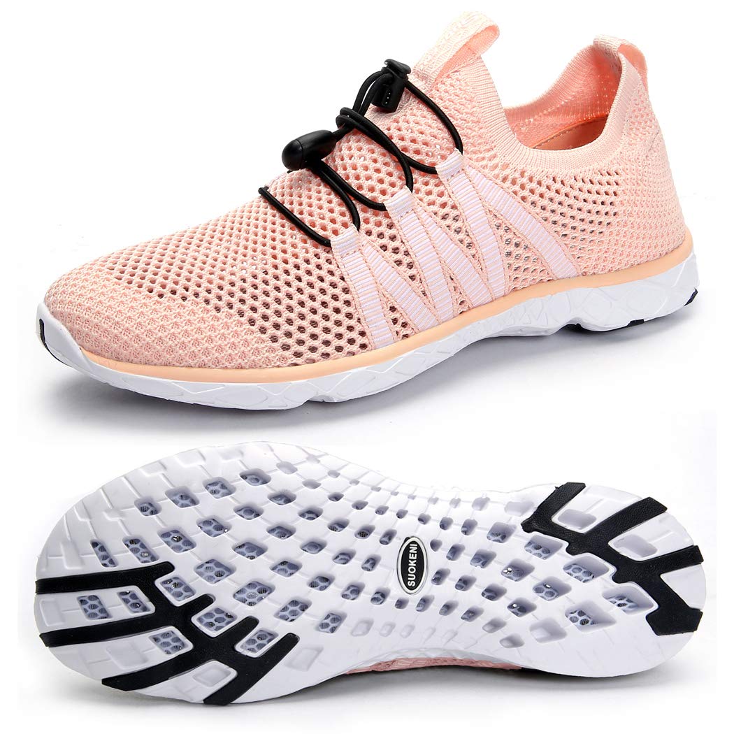 SUOKENI Women's Quick Drying Slip On Water Shoes - Lightweight Aqua Socks for Beach, Pool, Surfing & Water Sports | Perfect for Swimming, Kayaking, and Outdoor Activities