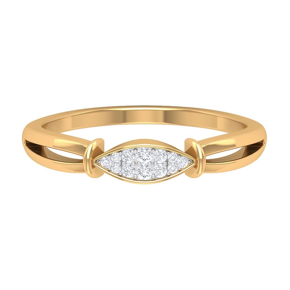Diamond Promise Ring for Women - 14K Gold or 925 Sterling Silver Geometric Engagement Ring with Certified Diamonds - Perfect for Anniversaries, Proposals & Special Occasions