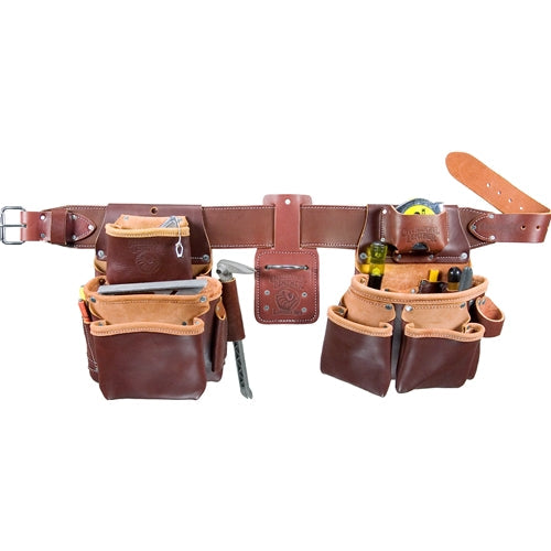 Occidental Leather 5080DBSM Small Pro Framer Set with Double Outer Bag - Professional Leather Tool Belt for Carpenters & Construction Workers - Perfect for Framing, Roofing & General Construction Work