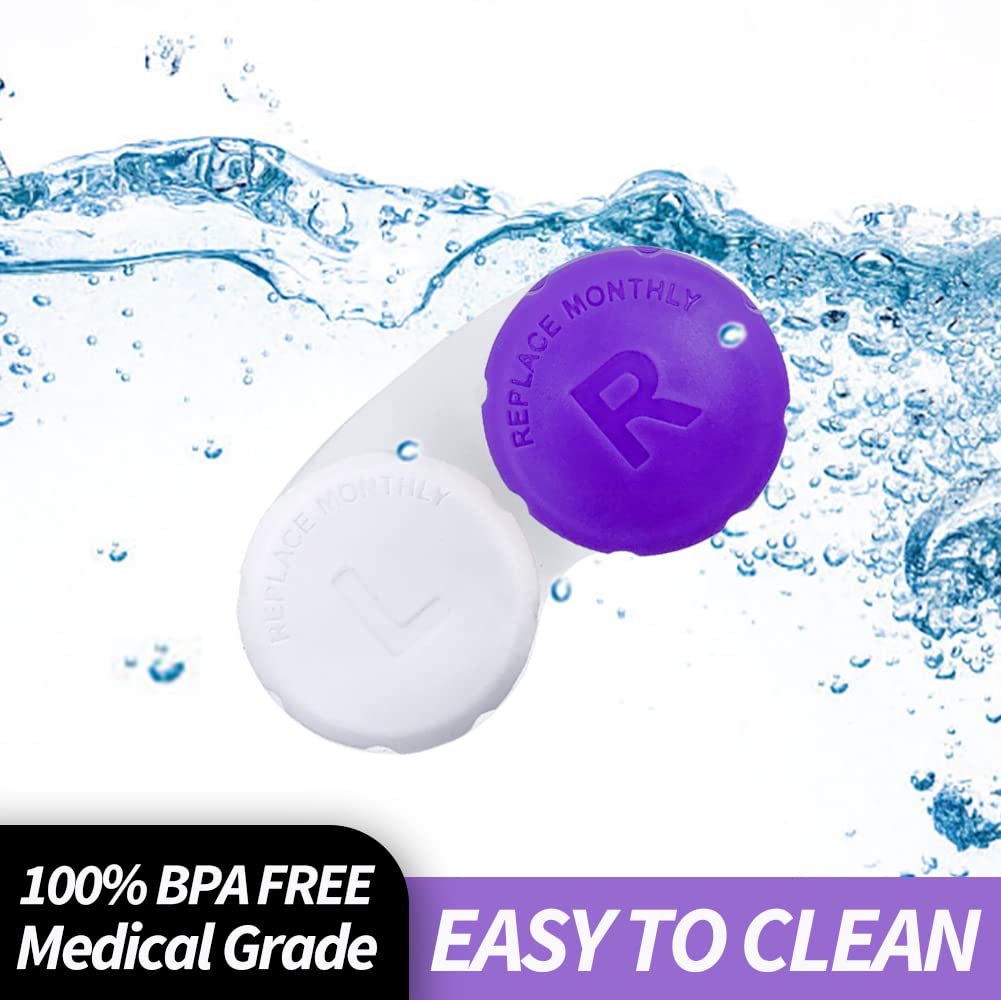 Travel Contact Lens Case for Daily Use - Black | Compact & Leak-Proof Storage for Contacts on the Go