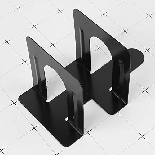 WY-YAN HZR Simple Style Metal Bookends - Heavy Duty Iron Book Holder, Non-Slip Desk Stand for Organizing Books - Perfect for Home Office, Library & Bookshelf Organization