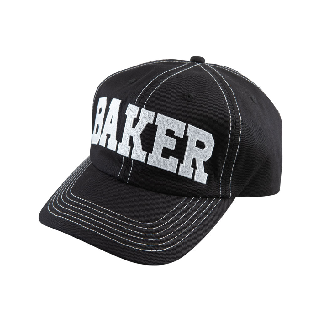 Baker Apex Snapback Hat - Black Adjustable Baseball Cap for Men & Women - Perfect for Sports, Streetwear & Outdoor Activities