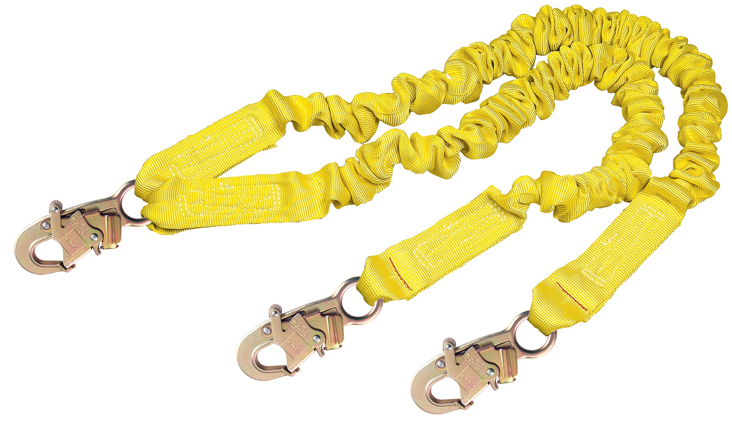 3M DBI-SALA 6-Foot Shockwave2 Shock-Absorbing Safety Lanyard - Twin-Leg Tie-Off Design with Snap Hooks - 1-1/2
