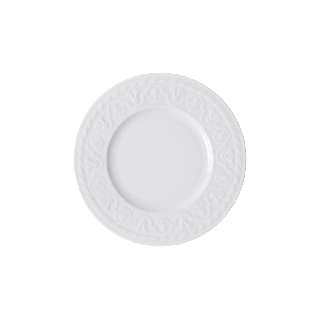 Villeroy & Boch Cellini 7-inch Bread & Butter Plate Set - Premium White Porcelain Dinnerware for Breakfast, Brunch & Formal Dining