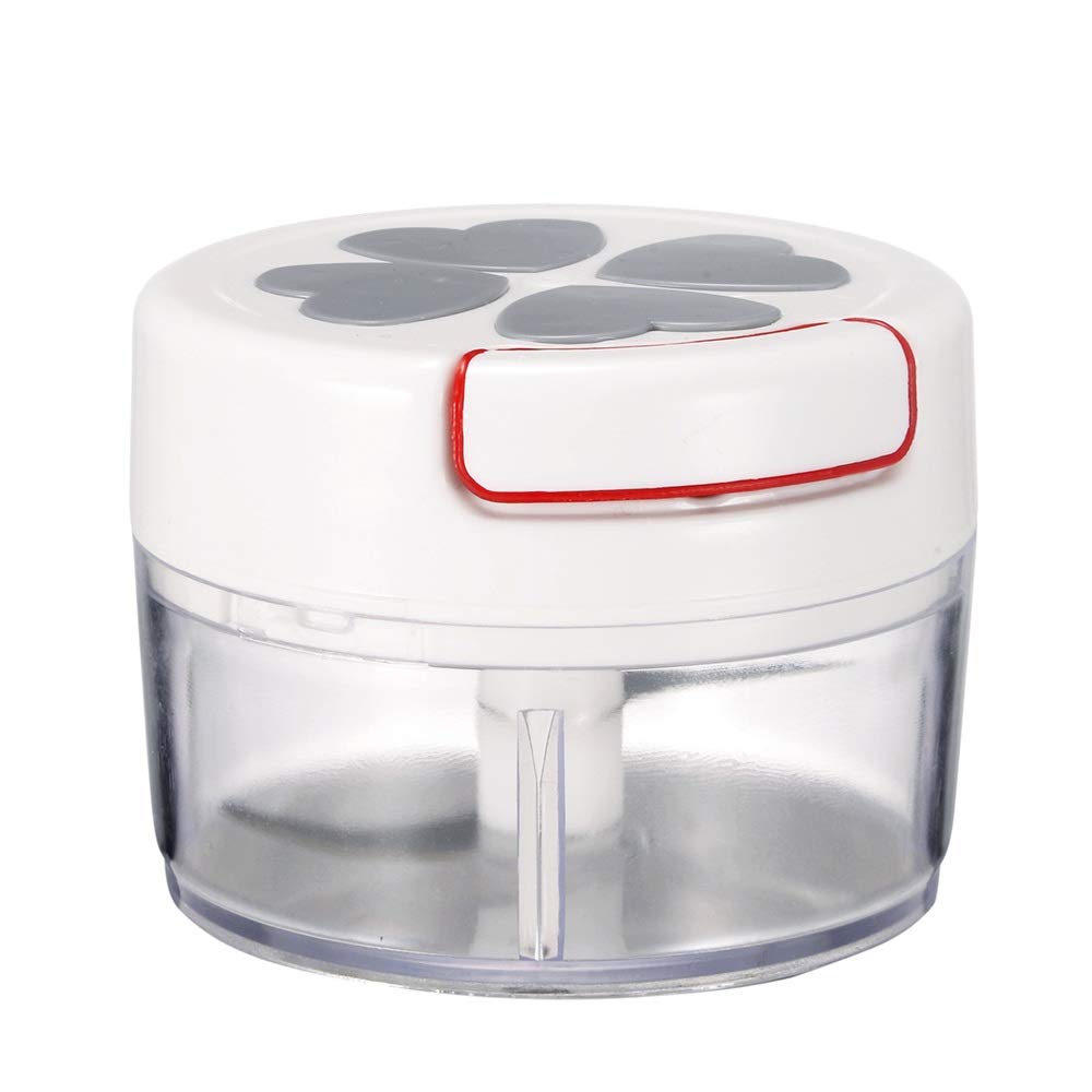 170ML Mini Powerful Manual Meat Grinder - Hand-Powered Food Chopper, Mincer, Mixer & Blender for Meat, Fruits, Vegetables & Nuts - Compact Kitchen Shredder for Ground Meat & Meal Prep (Grey) - Perfect for Camping, Small Kitchens & Homemade Sausages