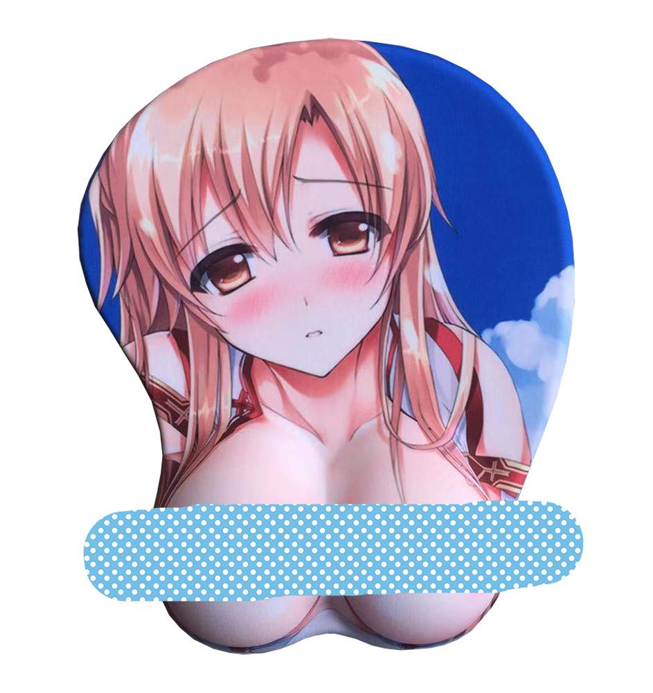 Fonyell Sword Art Online 3D Anime Mouse Pad with Gel Wrist Support - Non-Slip Gaming Mouse Pad for Pain Relief (2-Way Design) - Perfect for PC Gamers and Office Workers