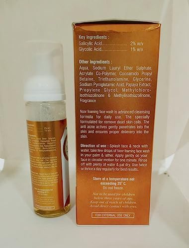 ALLOES PHARMACEUTICALS Salicylic Acid Foaming Face Wash for Oily & Acne-Prone Skin | Glycolic Acid Anti-Acne Cleanser 100ml (3-Pack) - Deep Cleansing for Blackheads & Breakouts - Perfect for Daily Skincare Routine