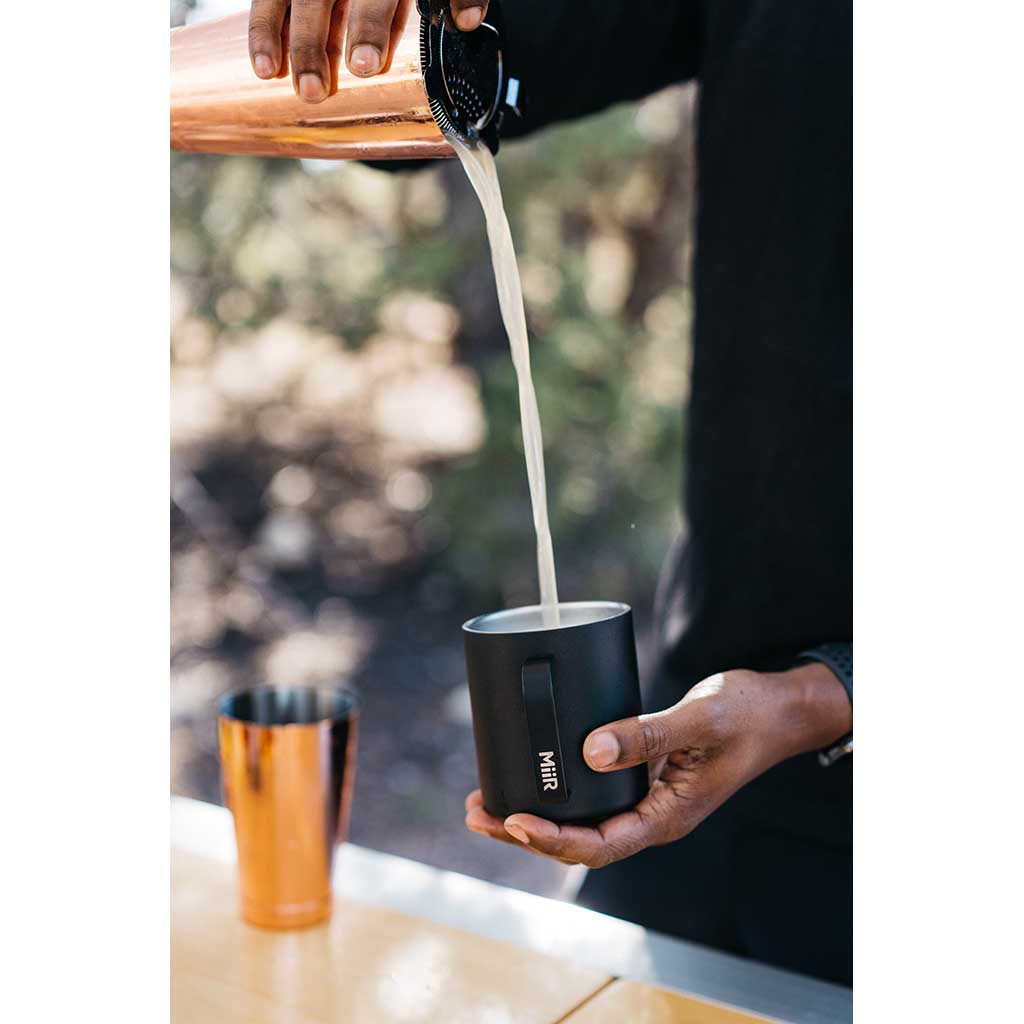 12Oz Camping Cup - Durable Black Outdoor Mug for Hiking, Backpacking & Travel - Perfect for Coffee, Tea & Hot Drinks