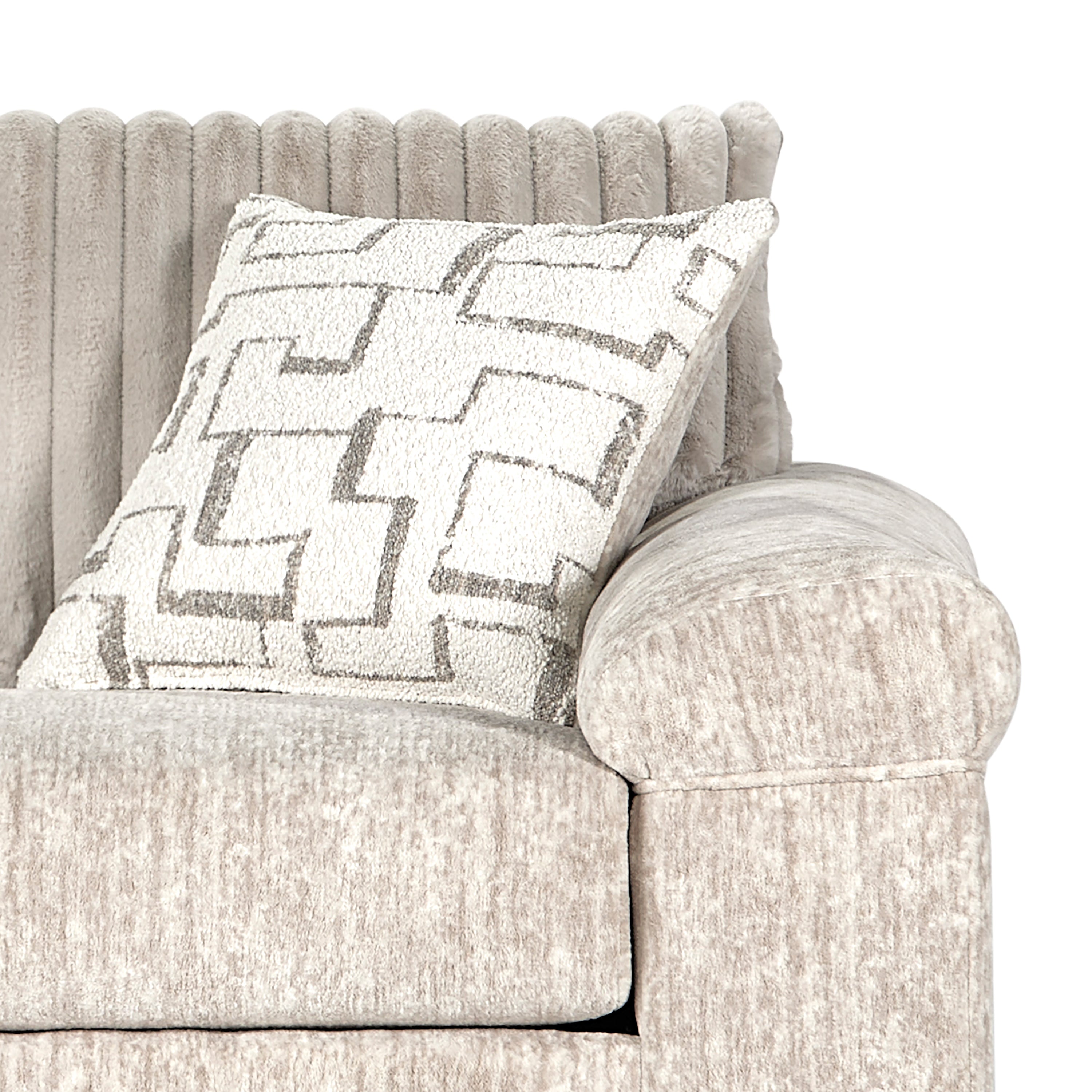 Roundhill Furniture Nason Wide Wale Corduroy Cuddle Chair and Ottoman Set - Plush Comfort for Living Room, Bedroom & Reading Nook