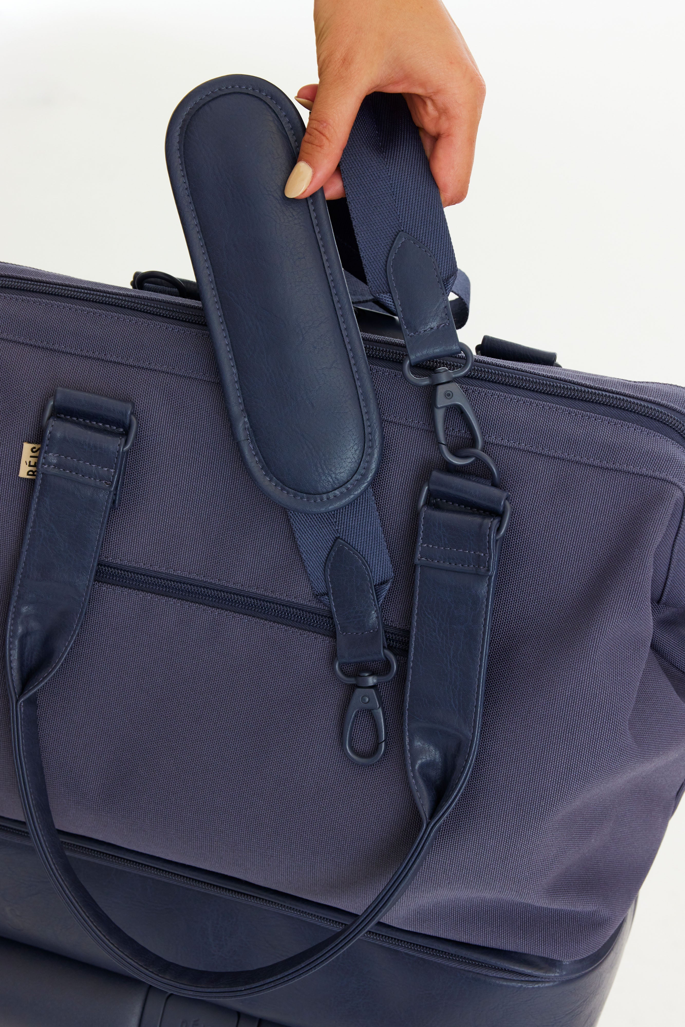 Navy Blue Convertible Mini Weekender Bag - Stylish & Versatile Carry-On for Travel, Gym, and Weekend Getaways
