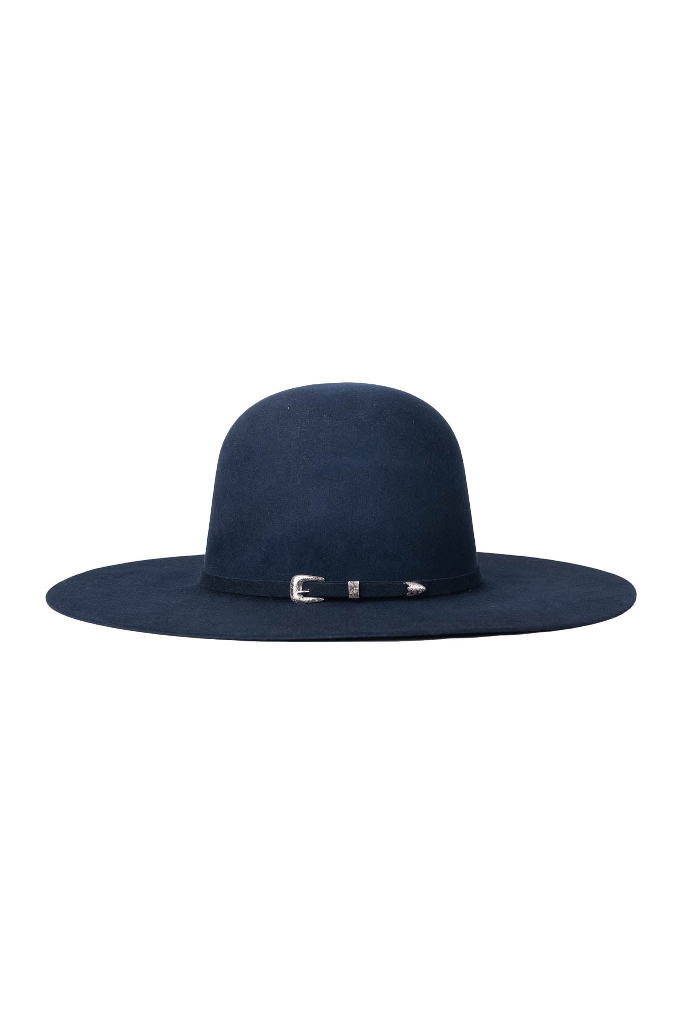 Rock'em 6X Blue Navy Beaver Blend Open Crown Felt Cowboy Hat for Men - Western Style Rancher Hat for Outdoor Rodeo, Horseback Riding & Country Fashion