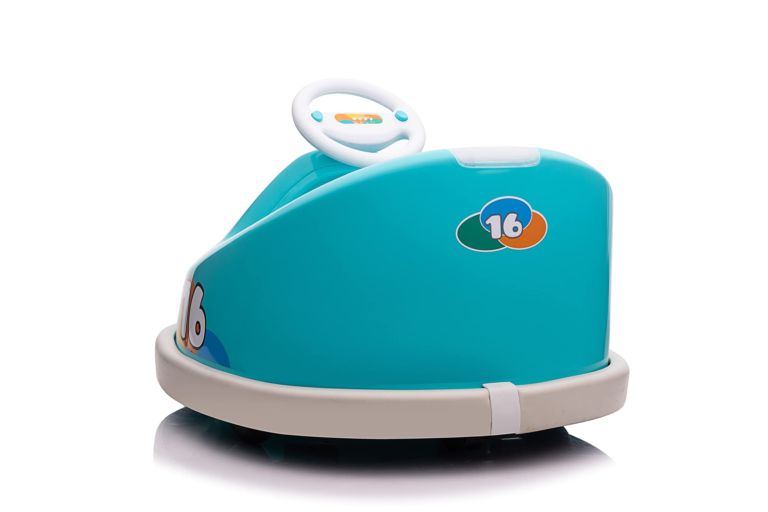 Best 6V Electric Ride On Bumper Car for Kids Ages 2-4 - 360° Spin, LED Lights, Music & Safety Features (Blue) | Indoor/Outdoor Play, Birthday Gifts, Toddler Entertainment