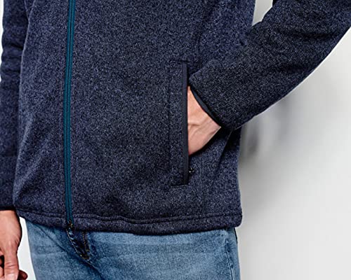 Orvis Men's Recycled Sweater Fleece Jacket - Eco-Friendly Warm Pullover for Outdoor Hiking & Casual Wear