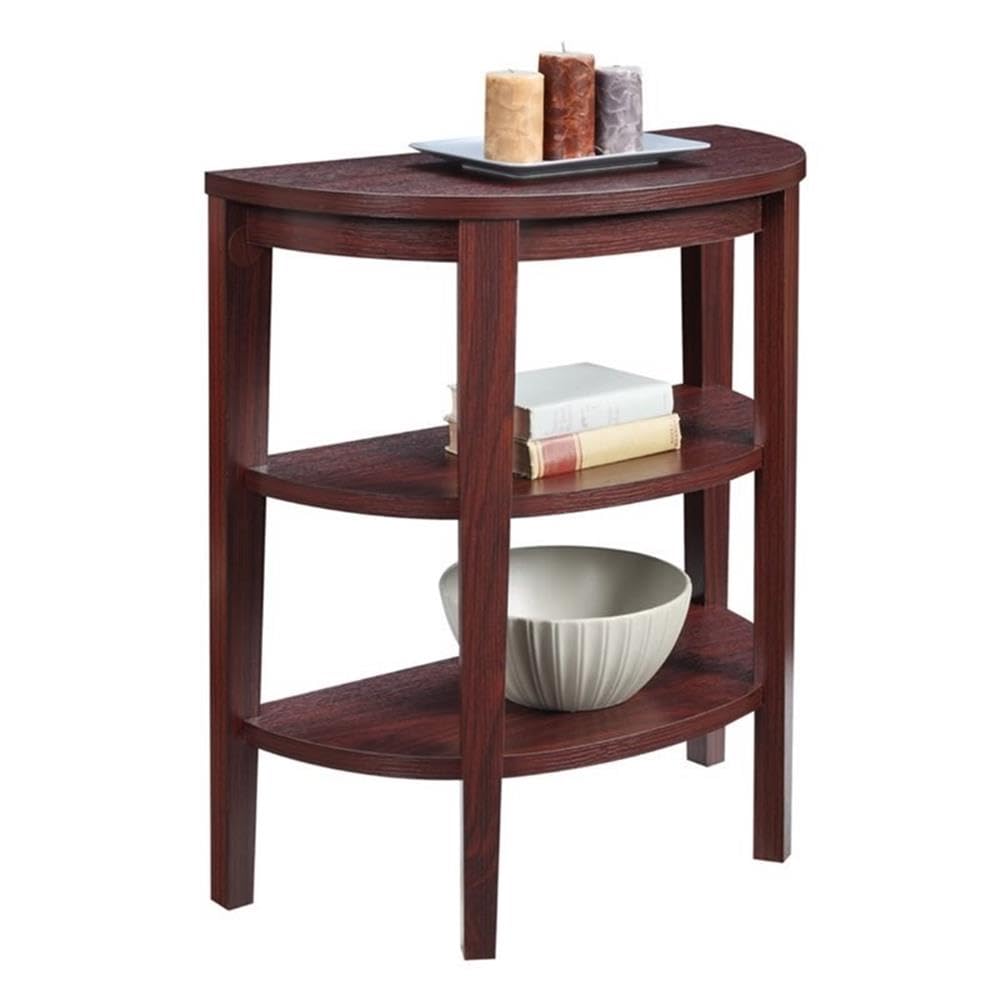 Pemberly Row 2 Shelf Console Table - Solid Mahogany Wood Entryway Sofa Table | Perfect for Hallway, Living Room & Foyer Decor