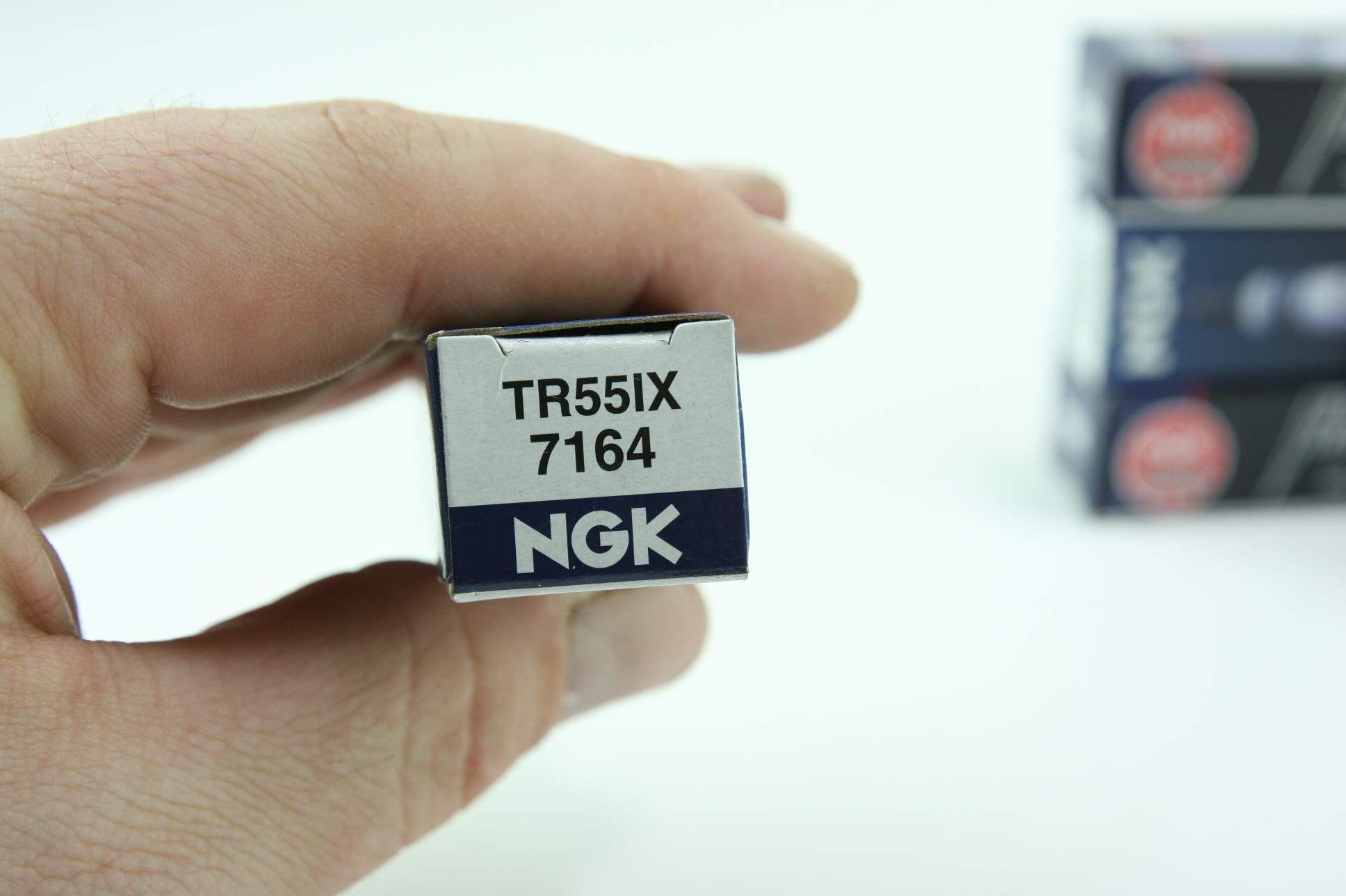 NGK Iridium IX Spark Plugs TR55IX #7164 - High Performance Spark Plugs for Cars, Trucks & Motorcycles - Perfect for Racing, Off-Road & Daily Driving