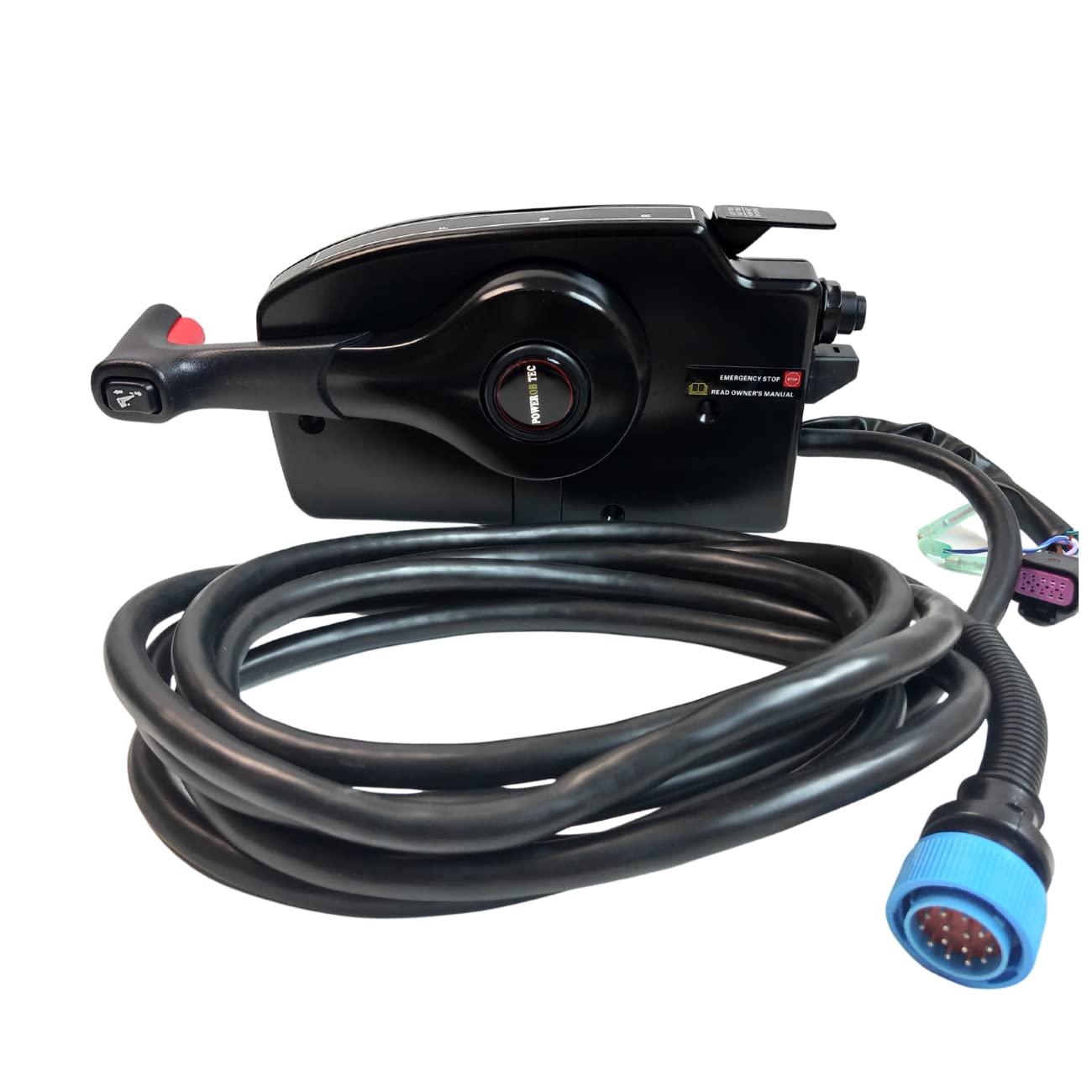 Mercury Outboard Engine Throttle Remote Control Box - Side Mounted 4-Stroke 14-Pin with 5m Harness & Power Trim Switch for Boating & Marine Applications