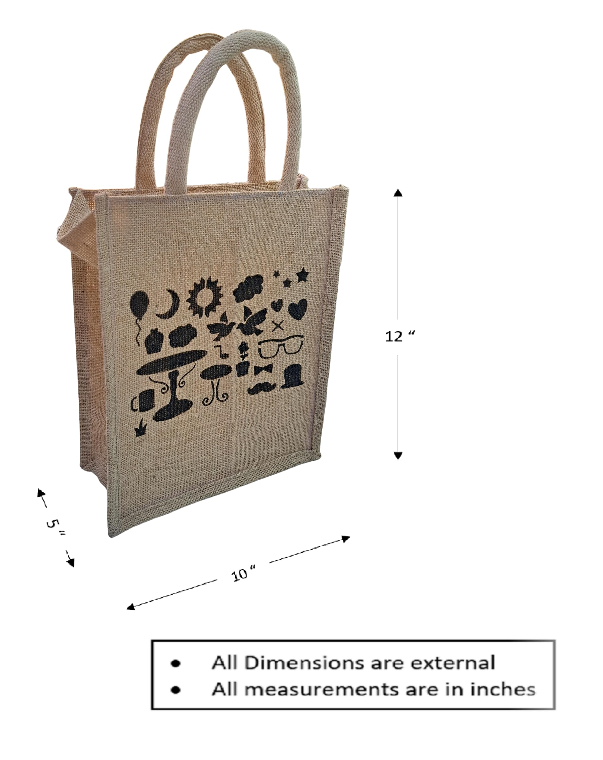 Eco-Friendly Jute Tote Bag with Zipper Closure - Durable Unisex Cotton Shopper for Lunch, Work, Groceries & Beach - Stylish Reusable Shopping Bag for Women & Men