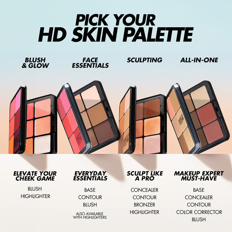 HD SKIN ALL IN ONE FACE PALETTE - Multi-Use Cream Makeup Palette for Face Contour, Highlight & Blush | Make Up For Ever | Perfect for Daily Makeup & Special Occasions